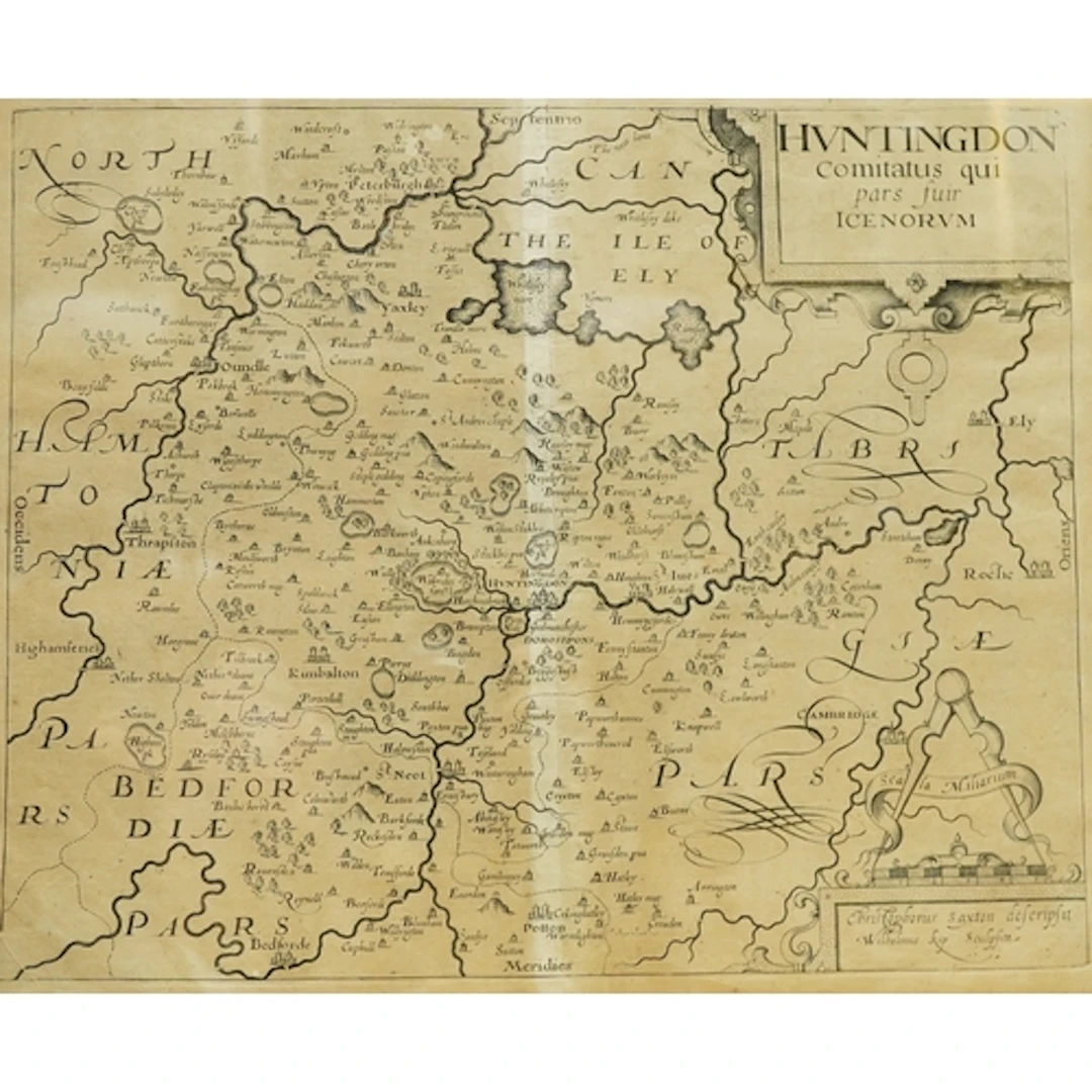 Saxton/Kip - Huntingdonshire, 'Huntingdon Comitatus qui pars...
