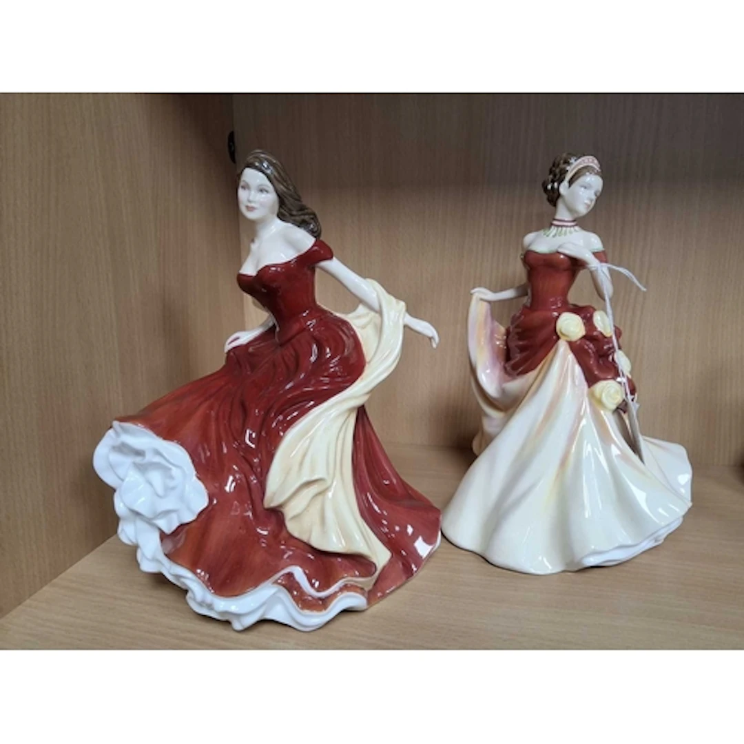 TWO ROYAL DOULTON 'PRETTY LADIES' FIGURINES, comprising Autu...