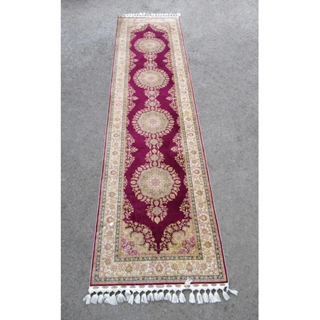 Good quality Sino-Persian runner, with a quadruple lobed med...