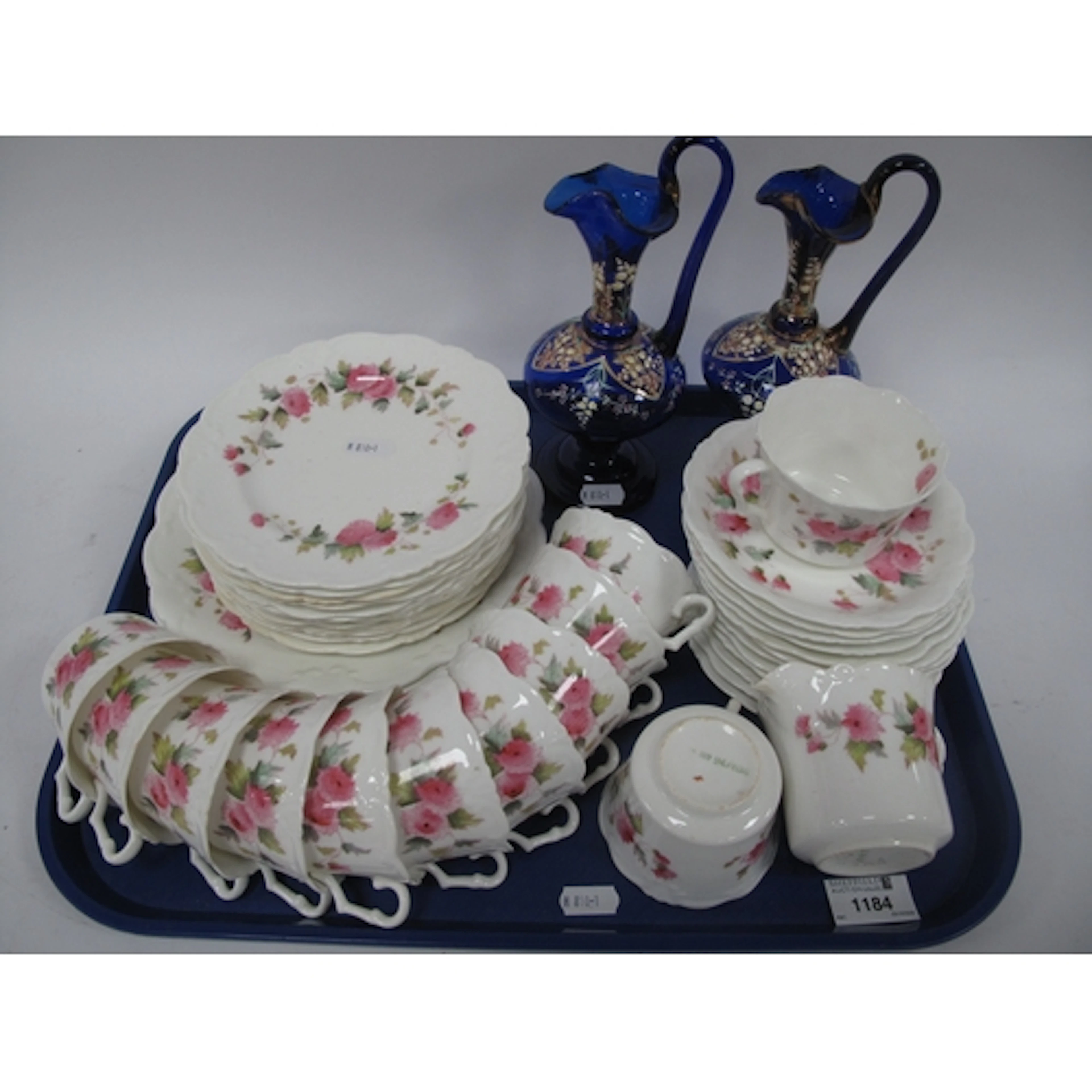 Ceramics and glassware, including late Victorian "Chrysanthe...