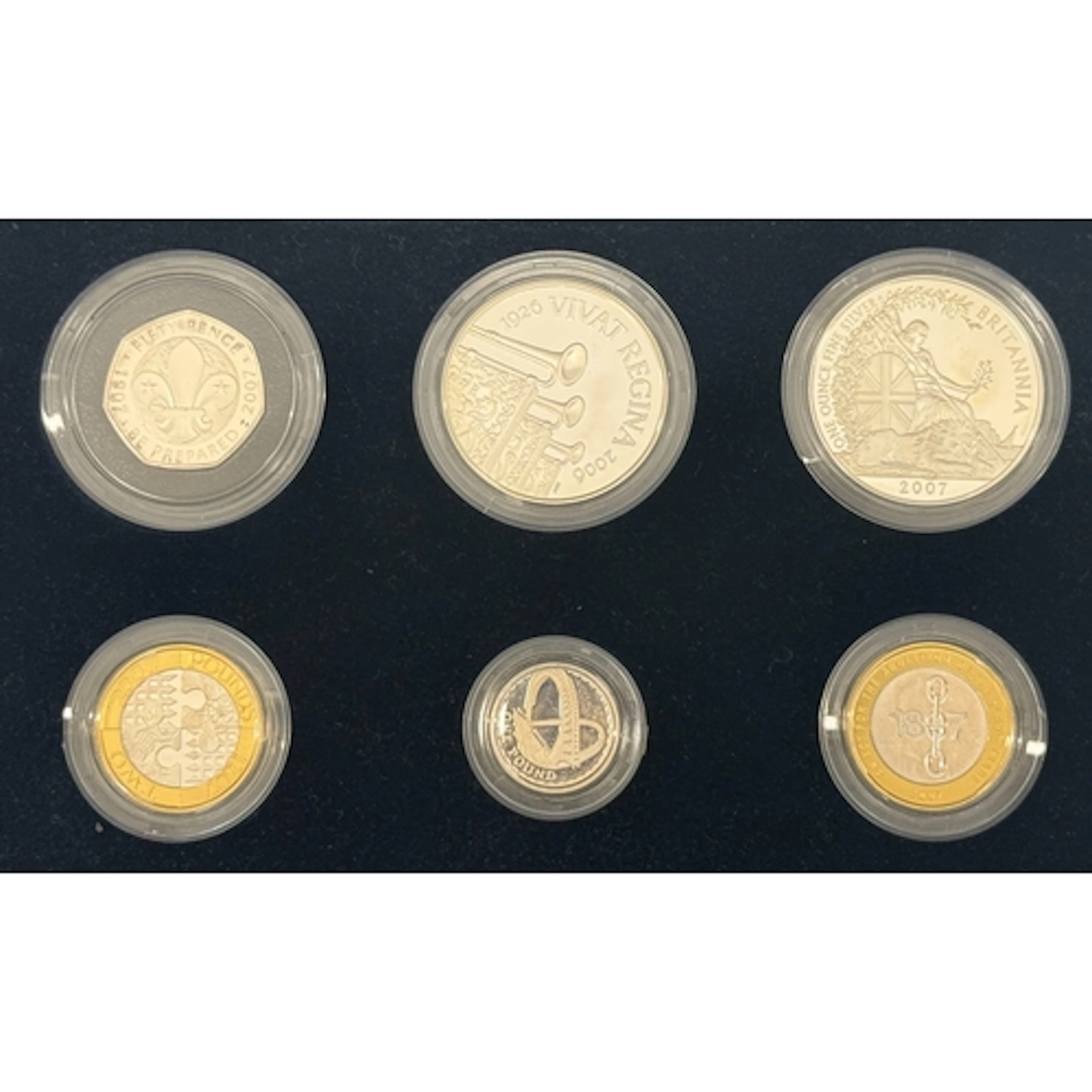 UK 2007 The Family Silver Proof Coin Collection, comprising ...