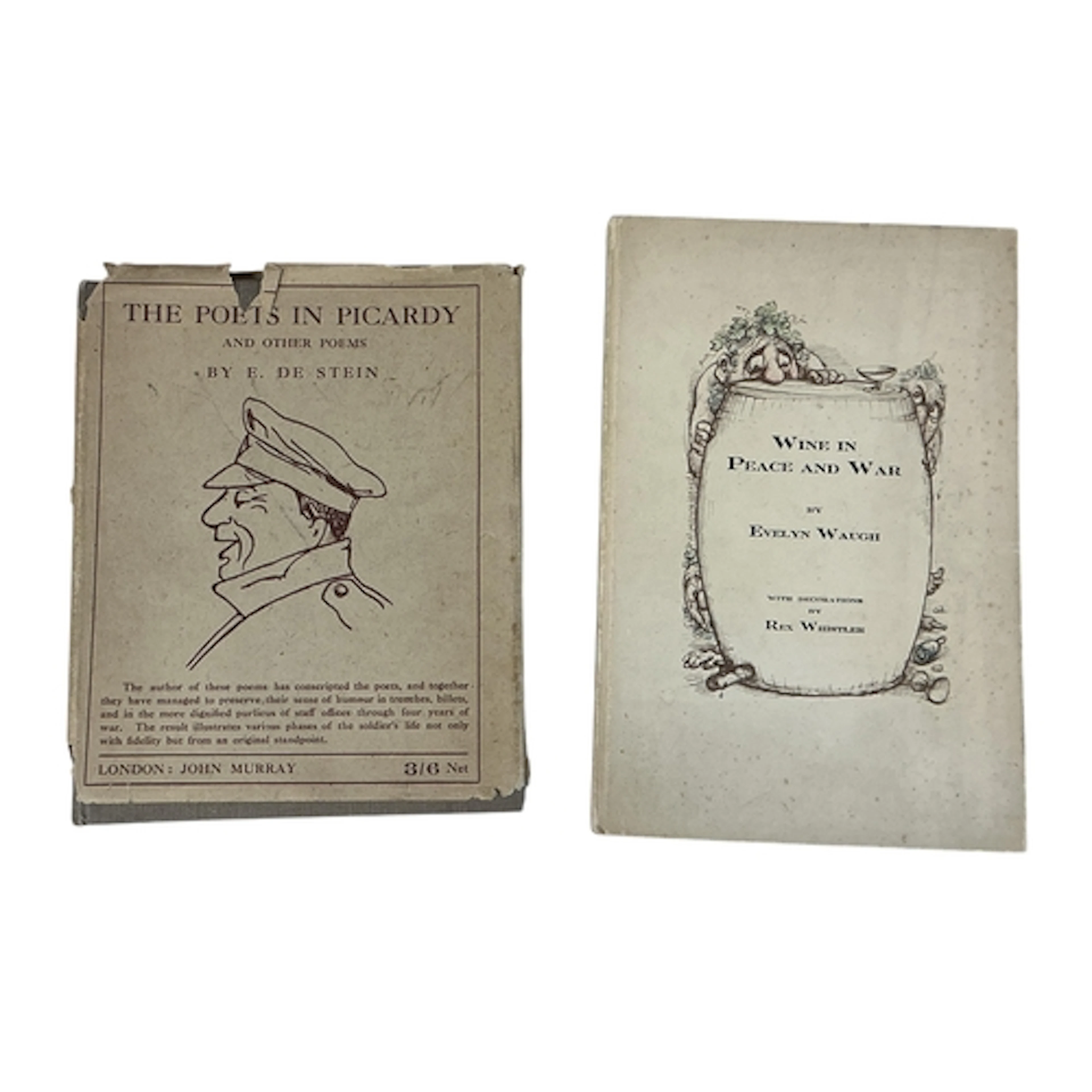 ¡ ¡ Waugh, Evelyn - Wine in Peace and War... 2 coloured pp. ...