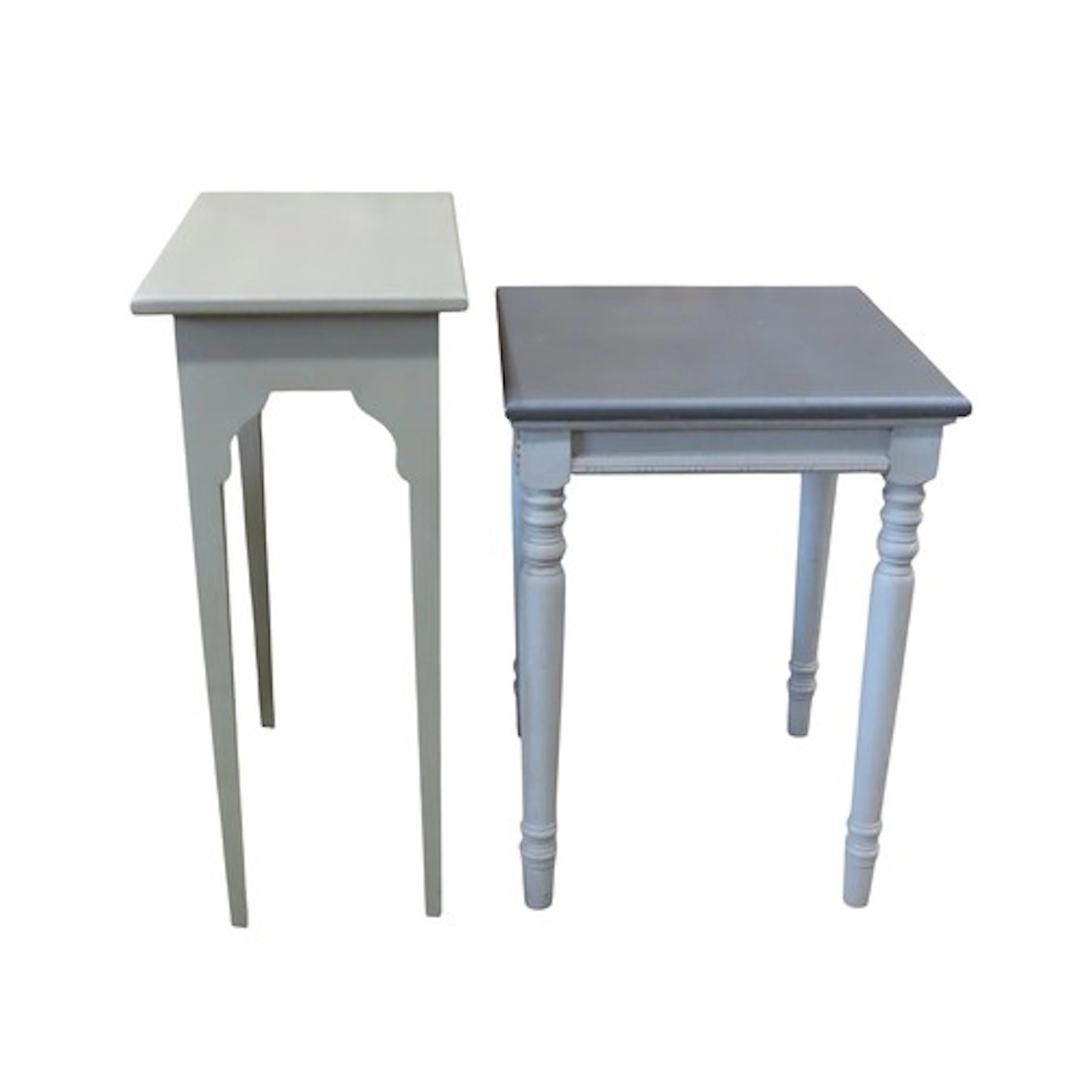 Two small painted occasional tables of varying design and co...