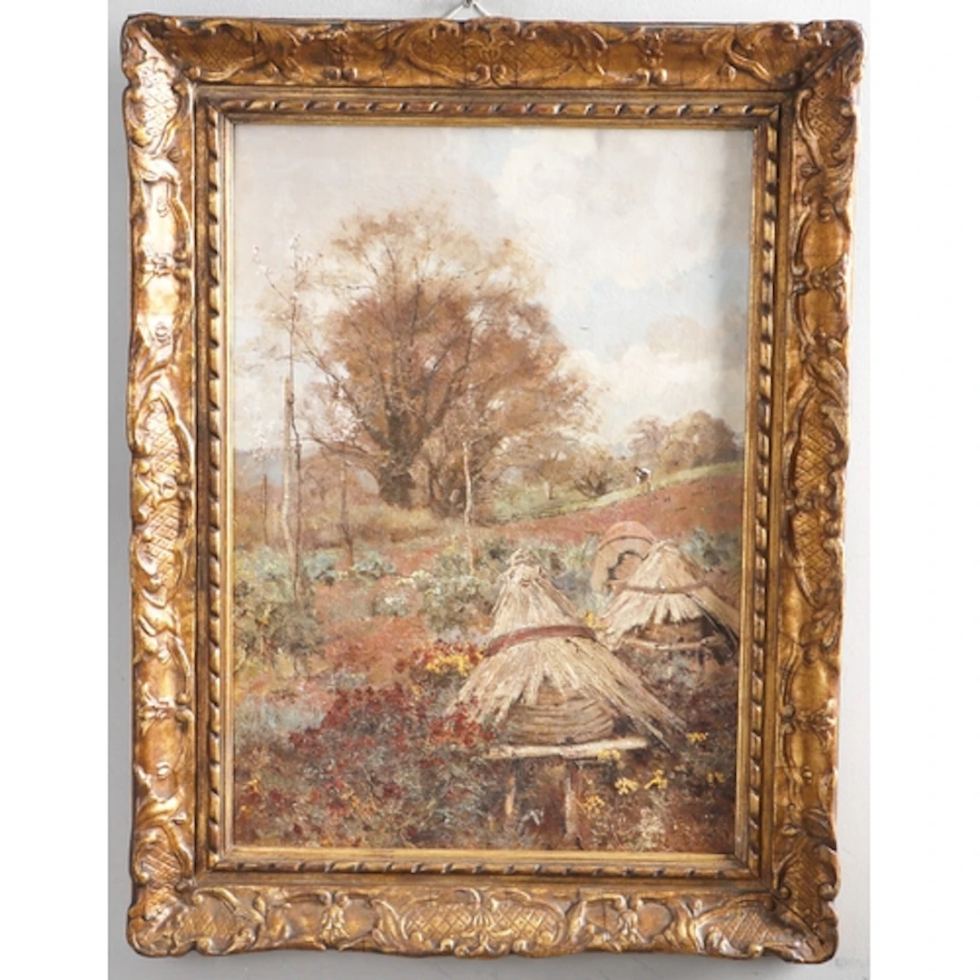 EDWARD WILKINS WAITE (1854-1924). SPRING GARDEN SCENE WITH A...