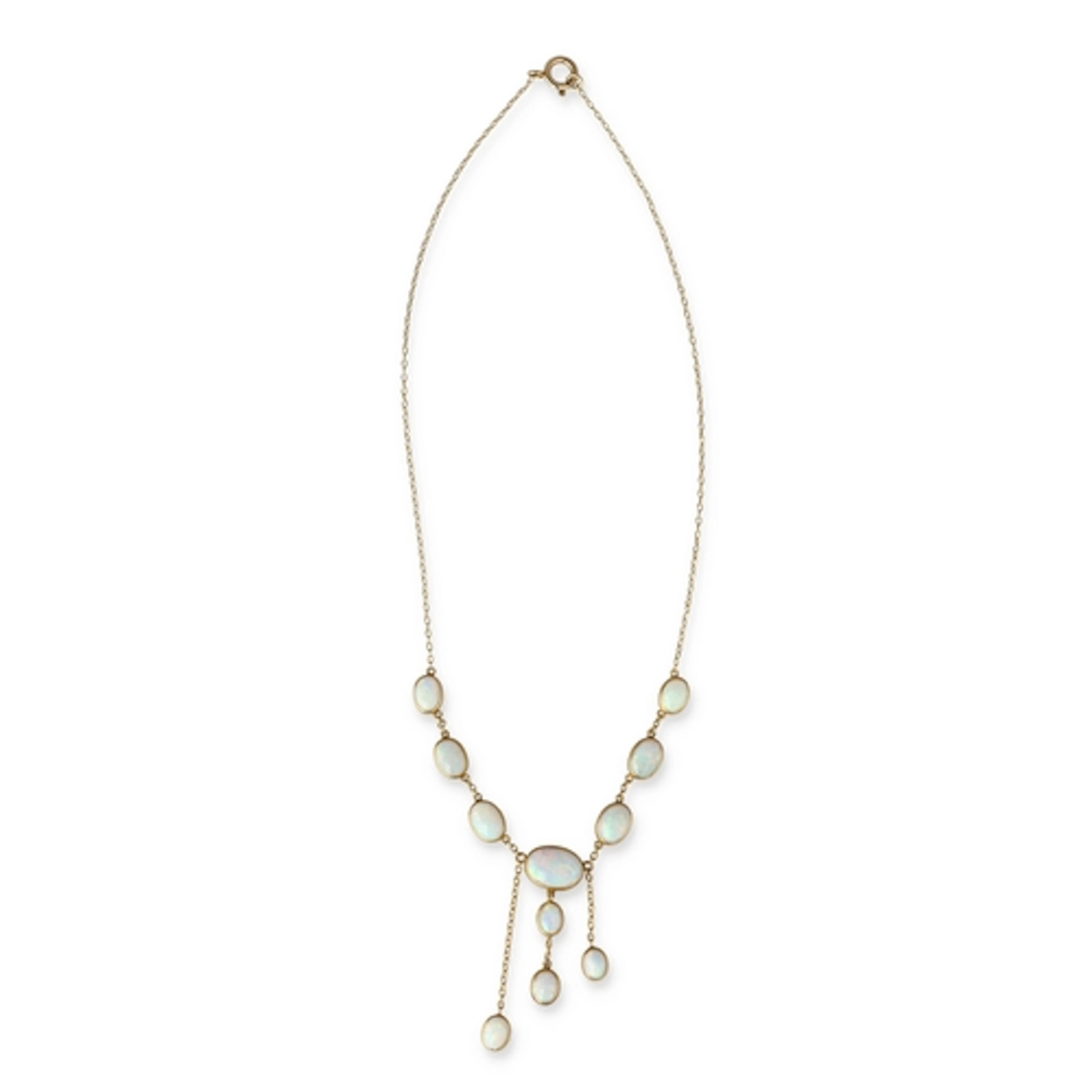 A 9CT GOLD AND OPAL NECKLACE 8.4gms