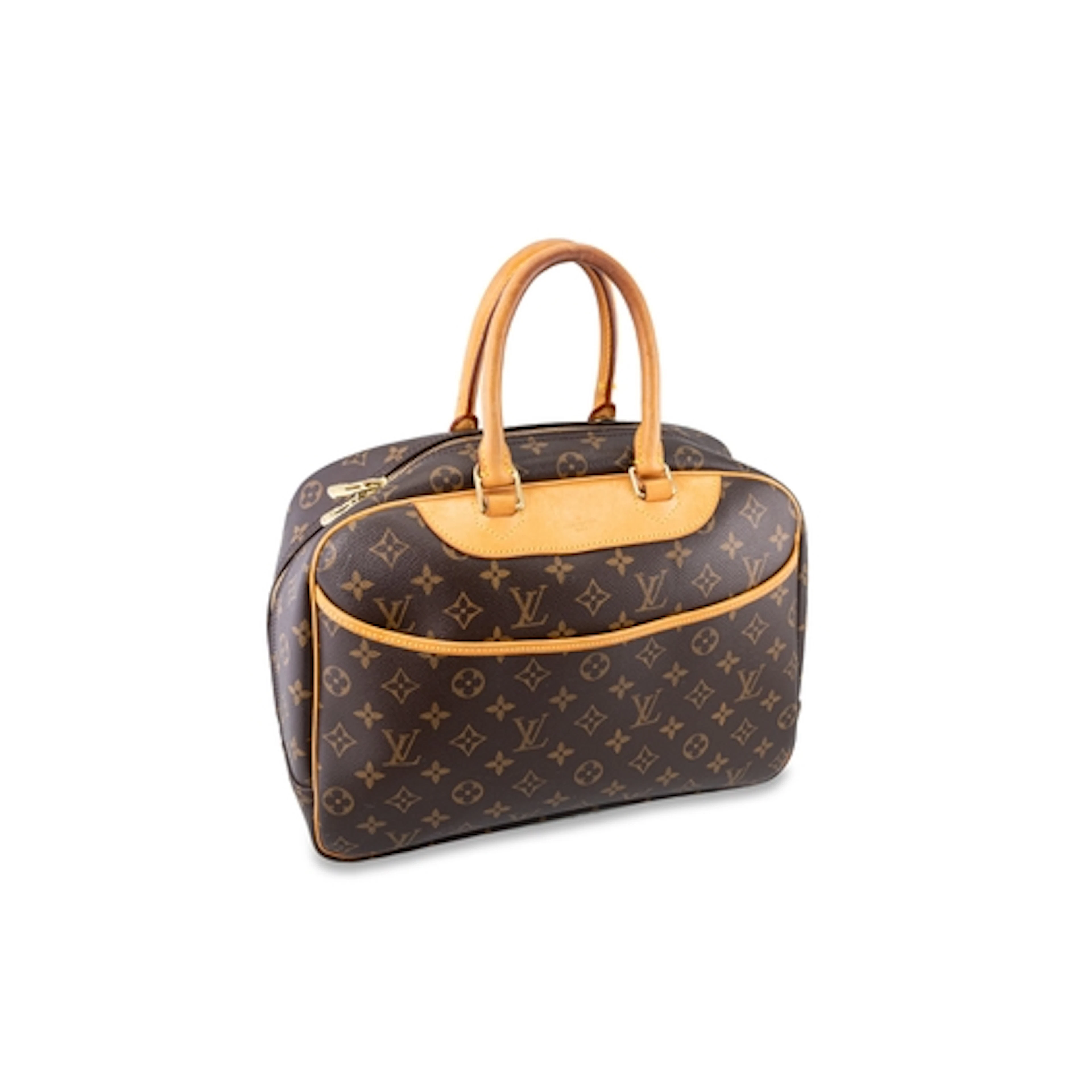 A LOUIS VUITTON MONOGRAM DEAUVILLE BAG, coated canvas, leath...