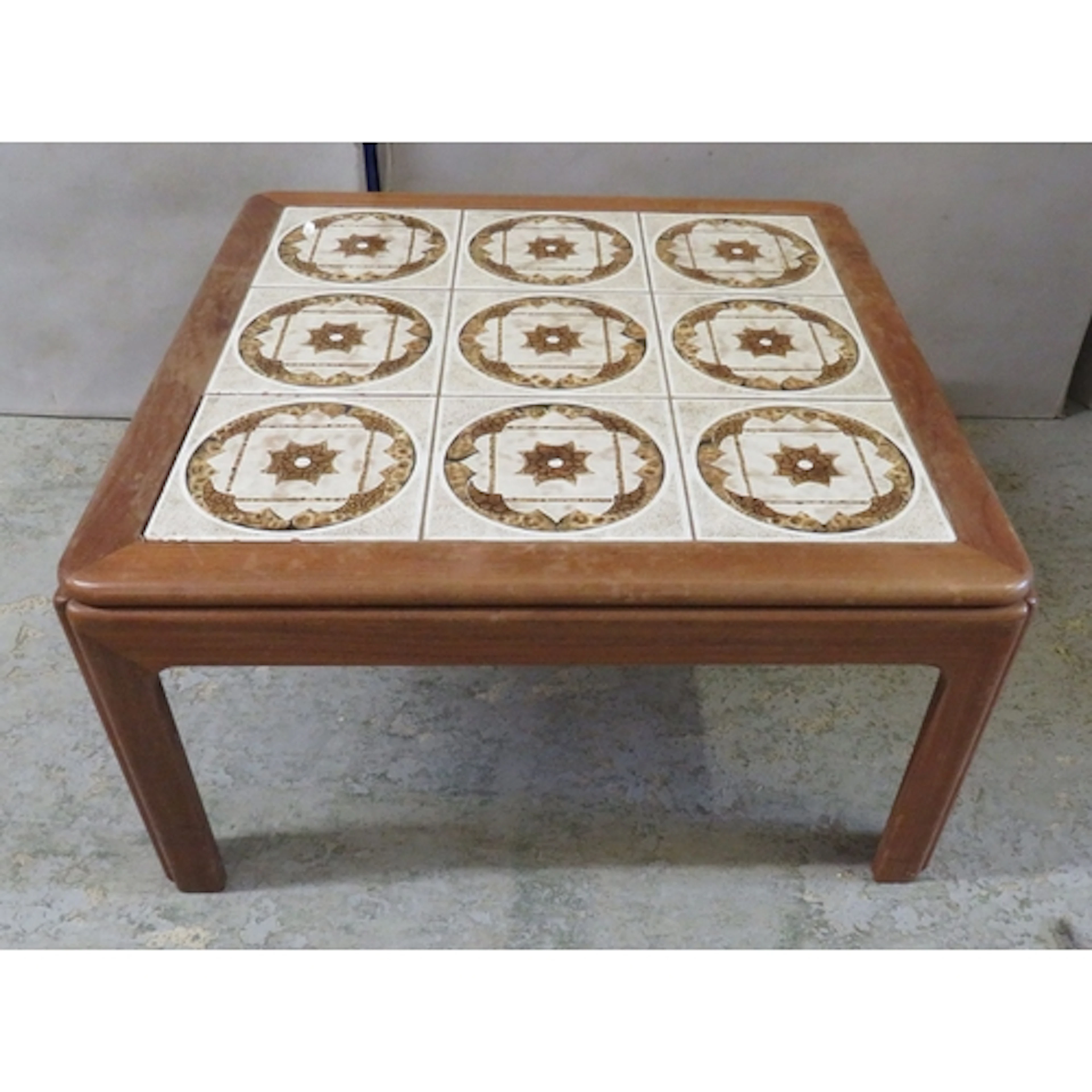 Mid Century G-Plan Style Teak 9 Tiled Top Coffee Table appro...