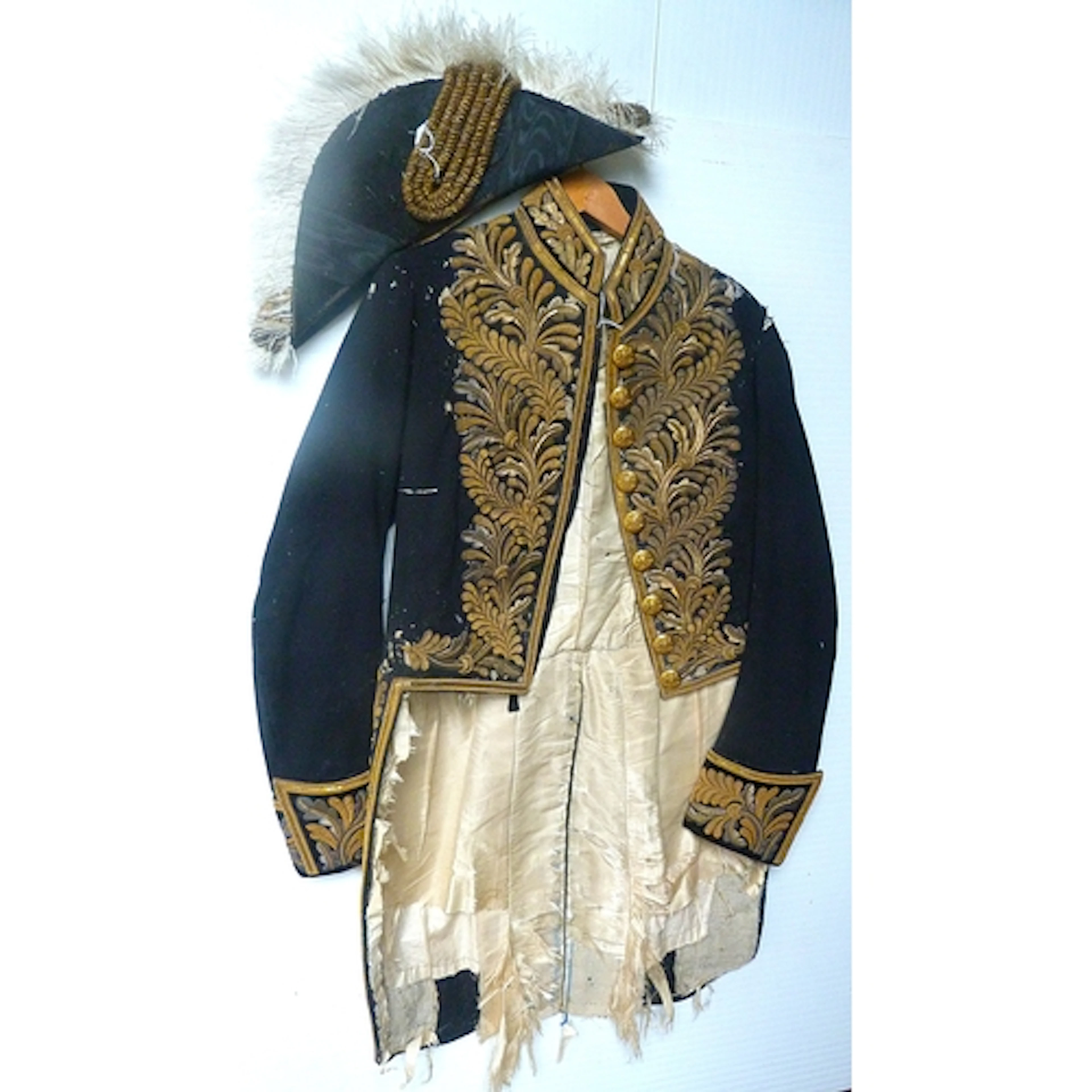 Privy Counsellor's full dress coatee, black wool velvet ador...