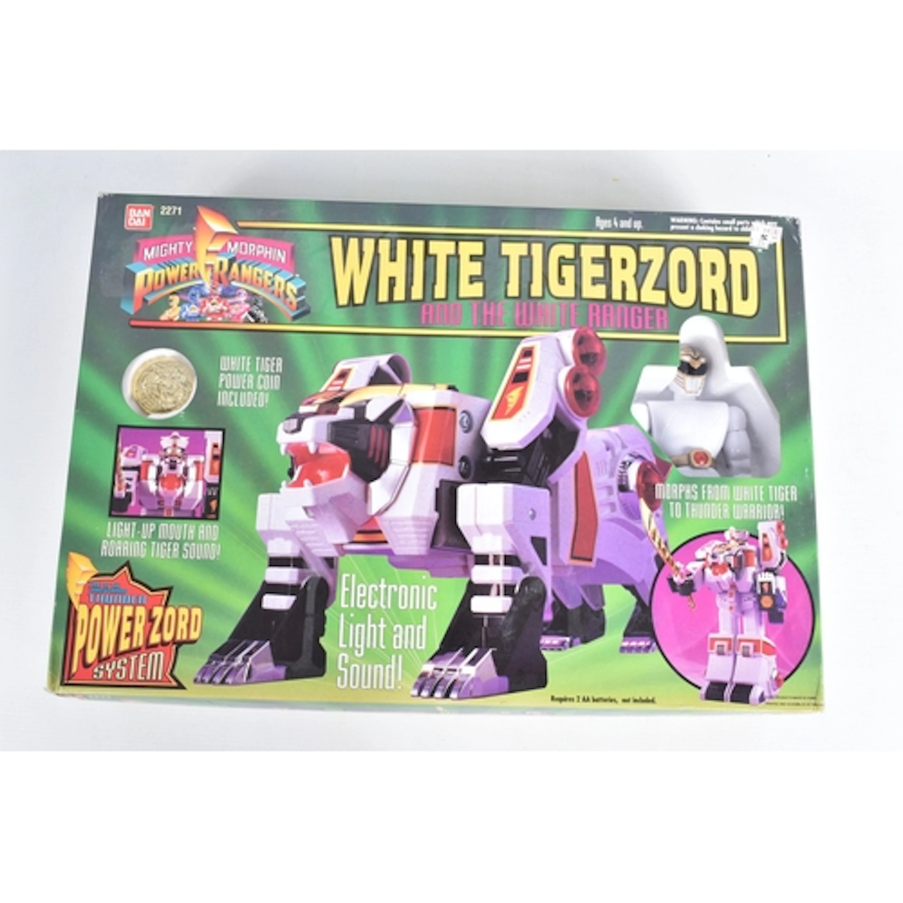 A BOXED BANDAI MIGHTY MORPHIN POWER RANGERS WHITE TIGERZORD ...