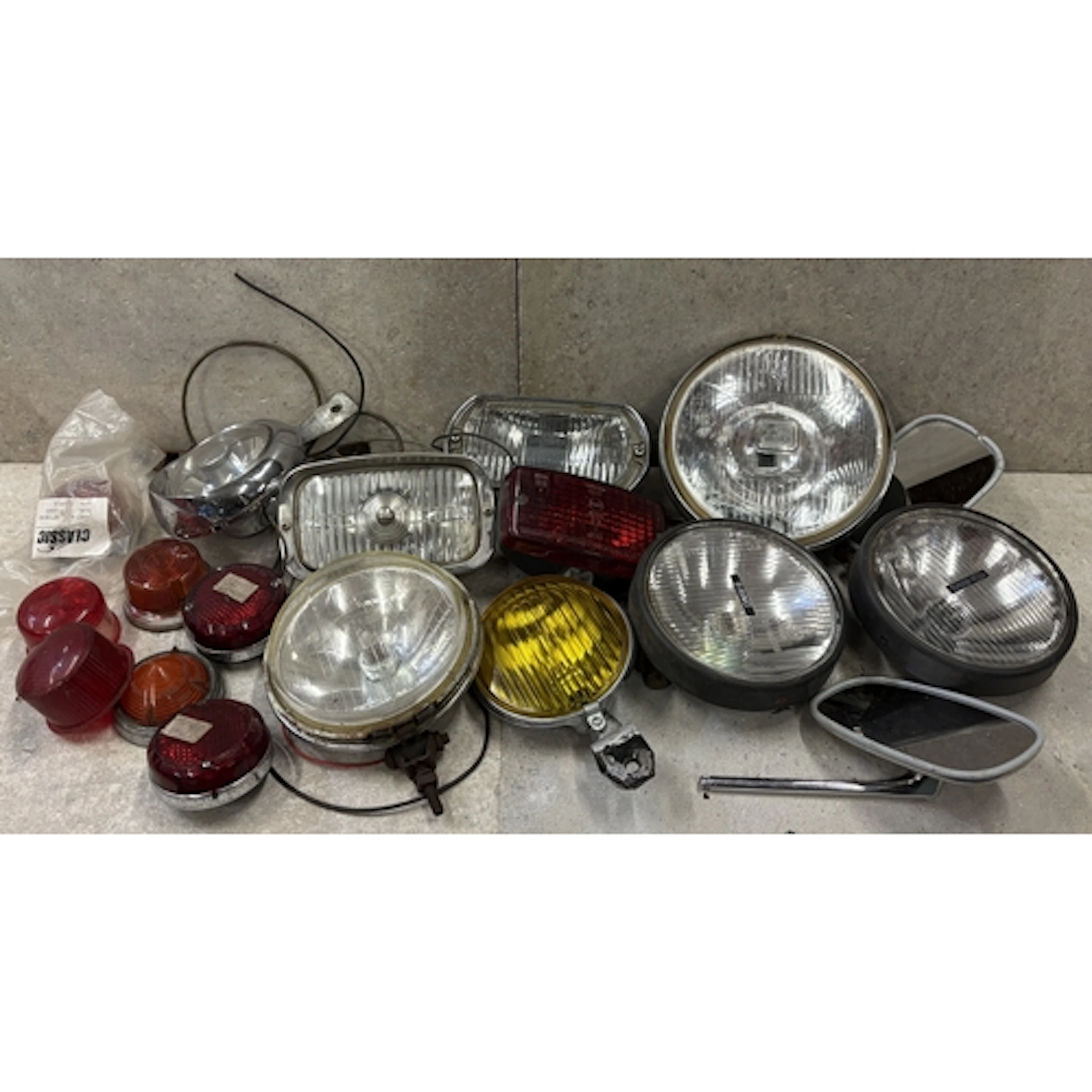 A collection of Lucas and other spotlights. Est. £20 - £30.