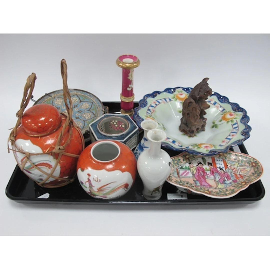 Oriental - Japanese Hand Painted Fruit Bowl, ginger jars, va...