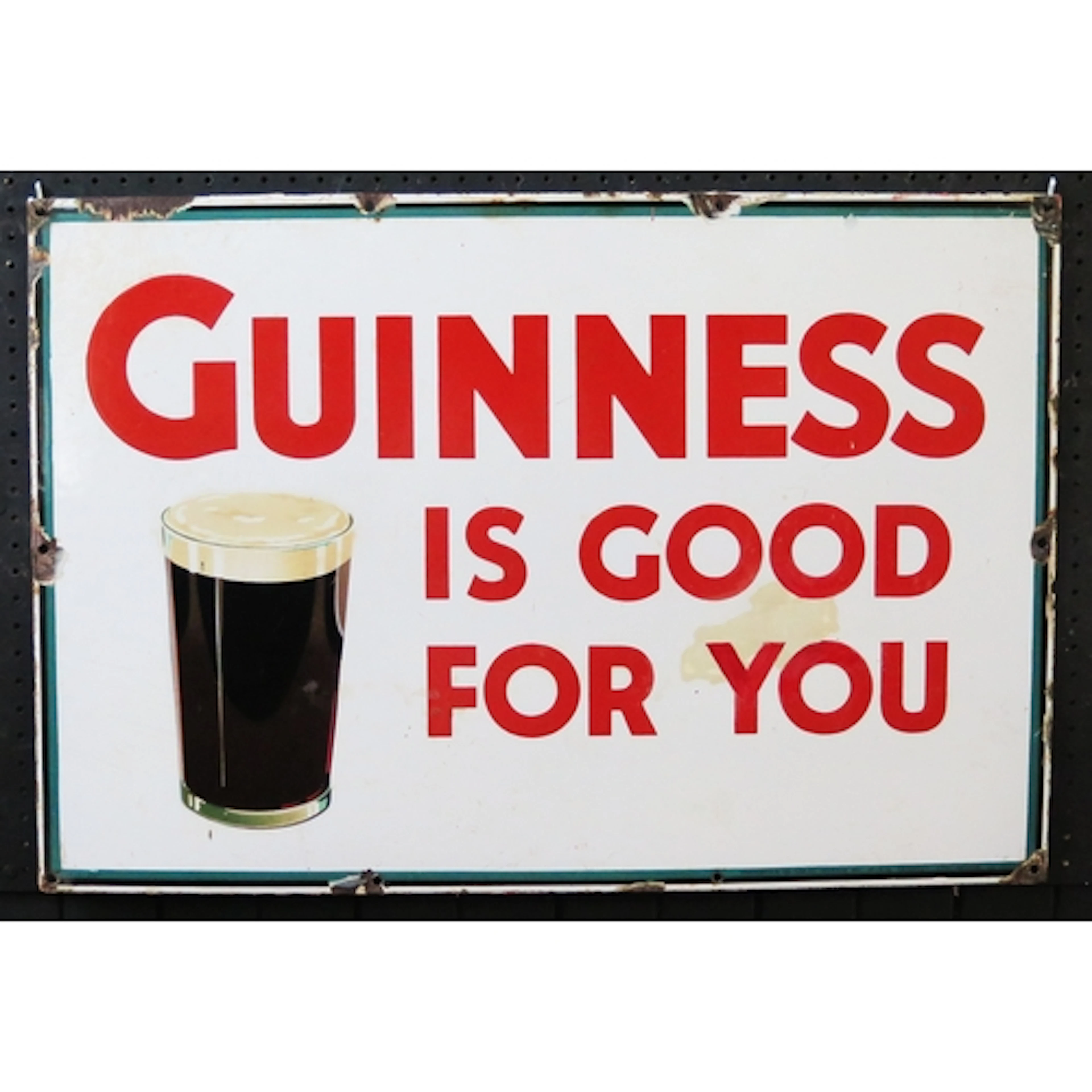 A metal and enamel advertising sign "Guinness Is Good For Yo...
