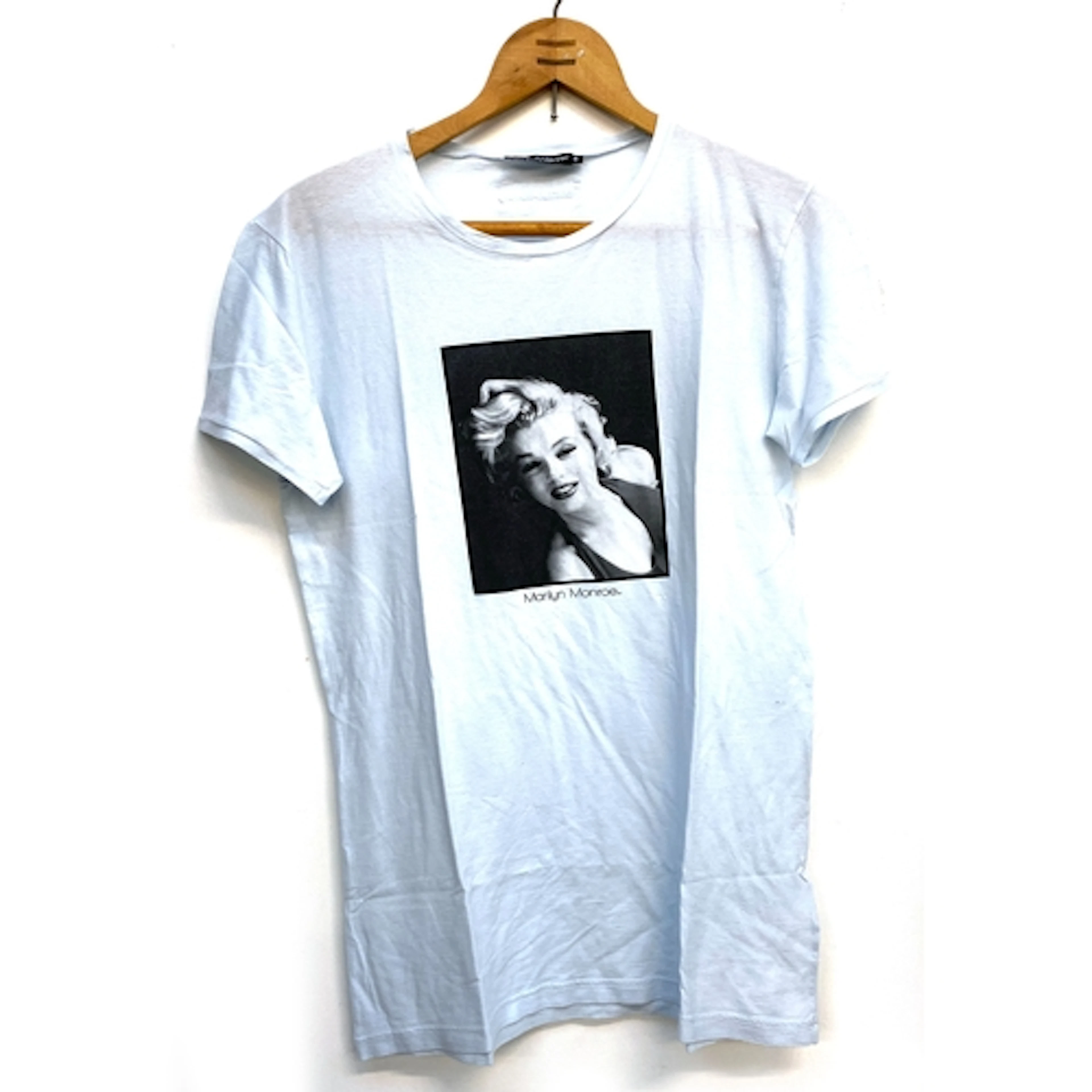 A Dolce & Gabbana Marilyn Monroe pale blue t-shirt, size 46;...