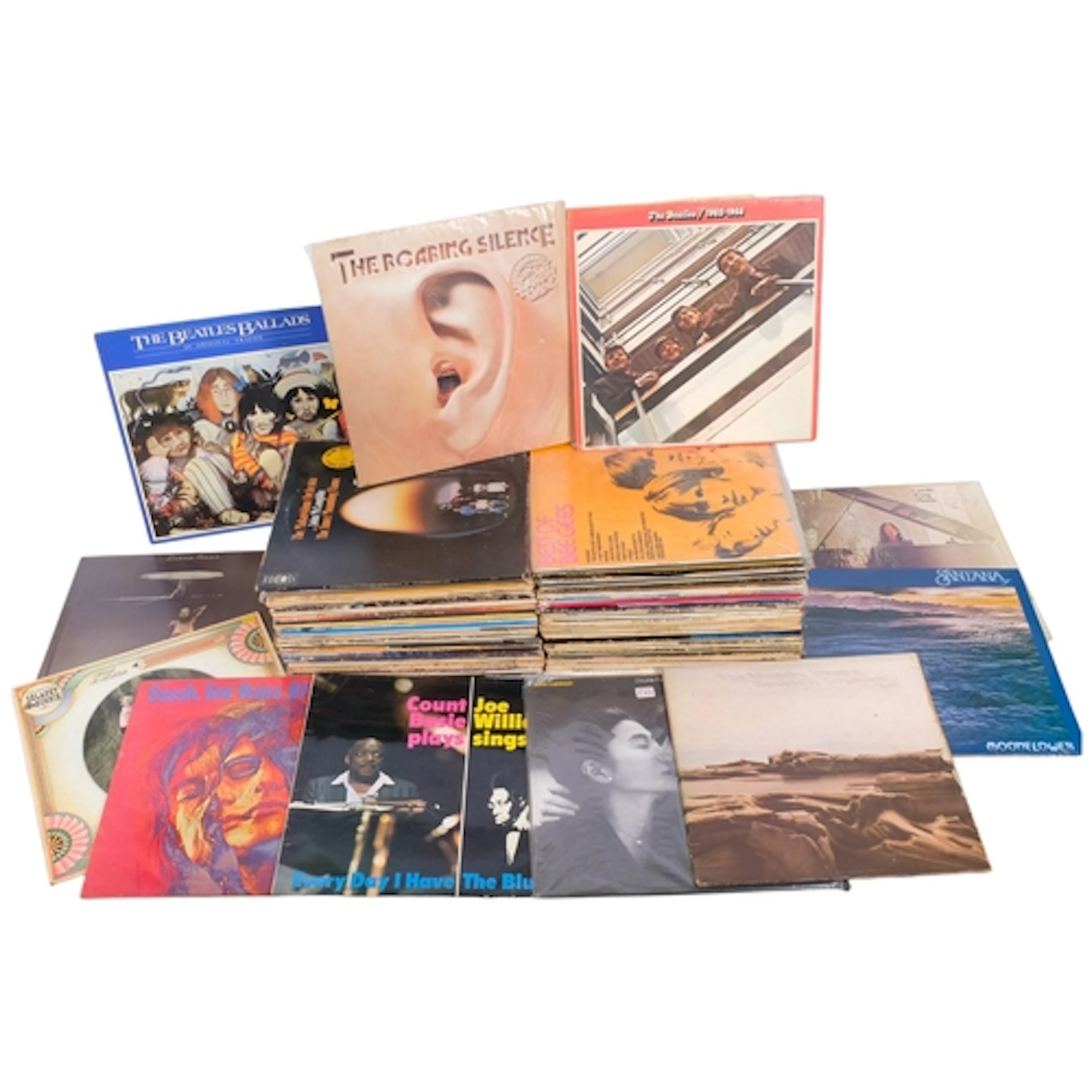 A large collection of Vintage vinyl albums, including Yusef ...