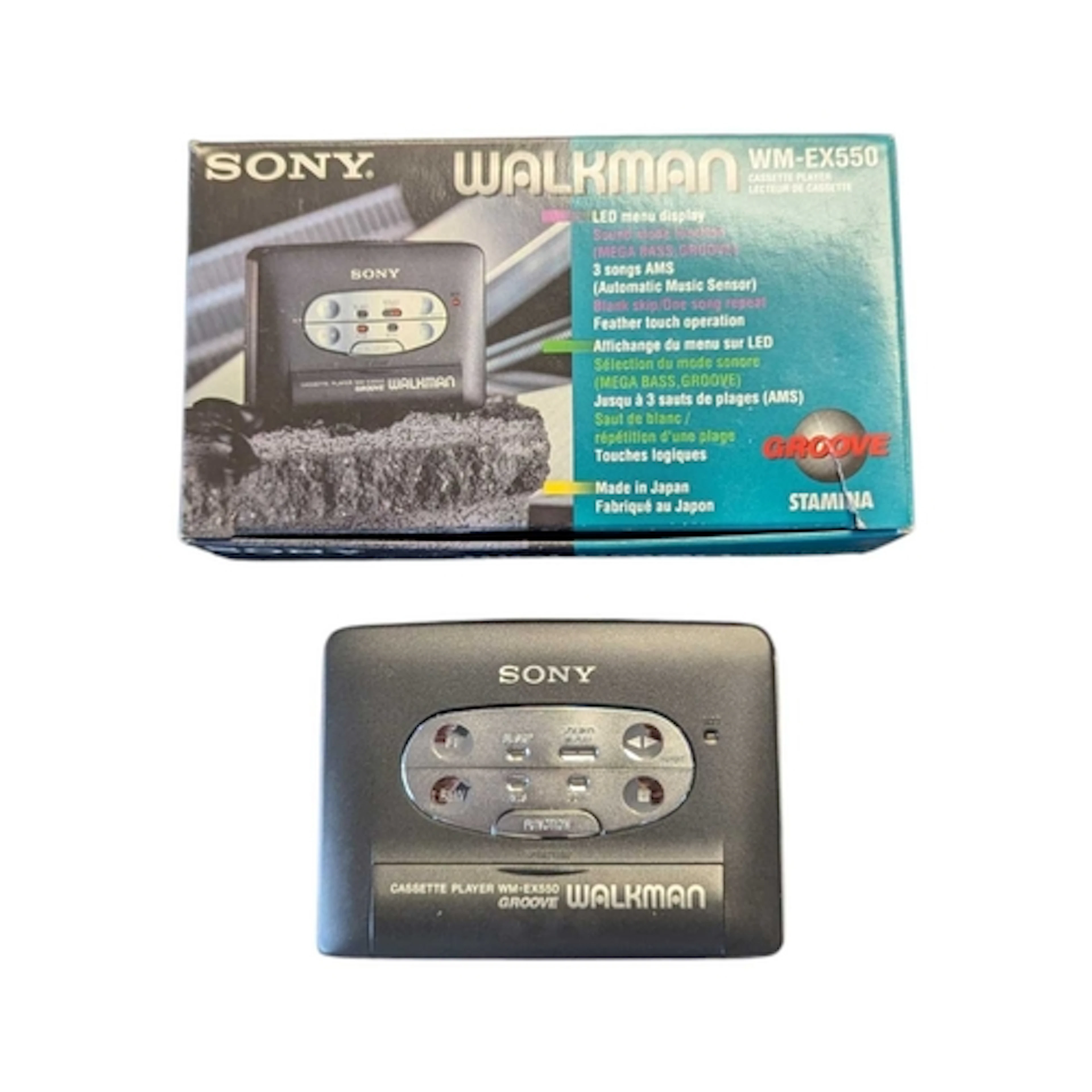 Sony - A vintage late 20th century Sony Walkman WM-EX550 Gro...