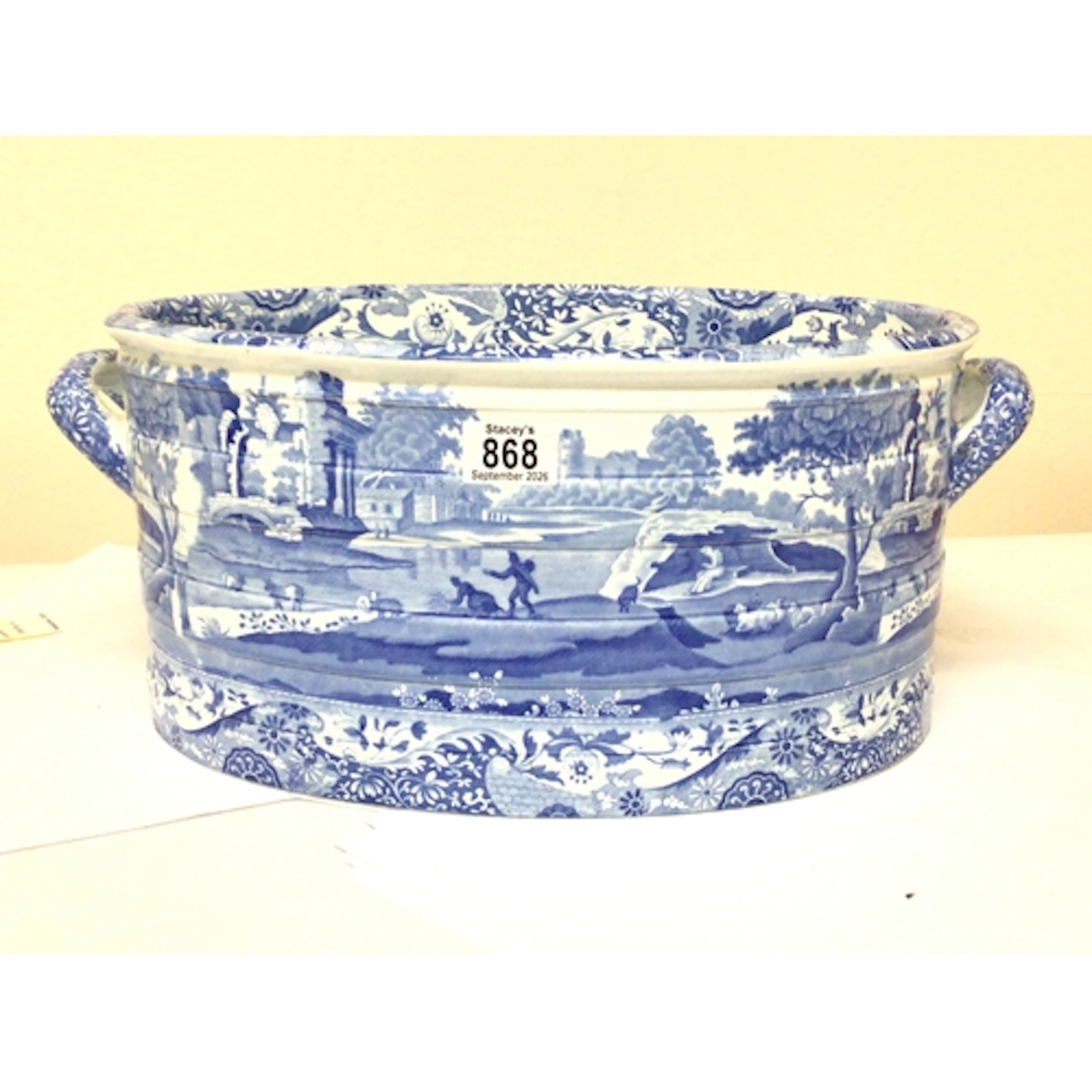 A late 19th or early 20th century Spode blue and white...