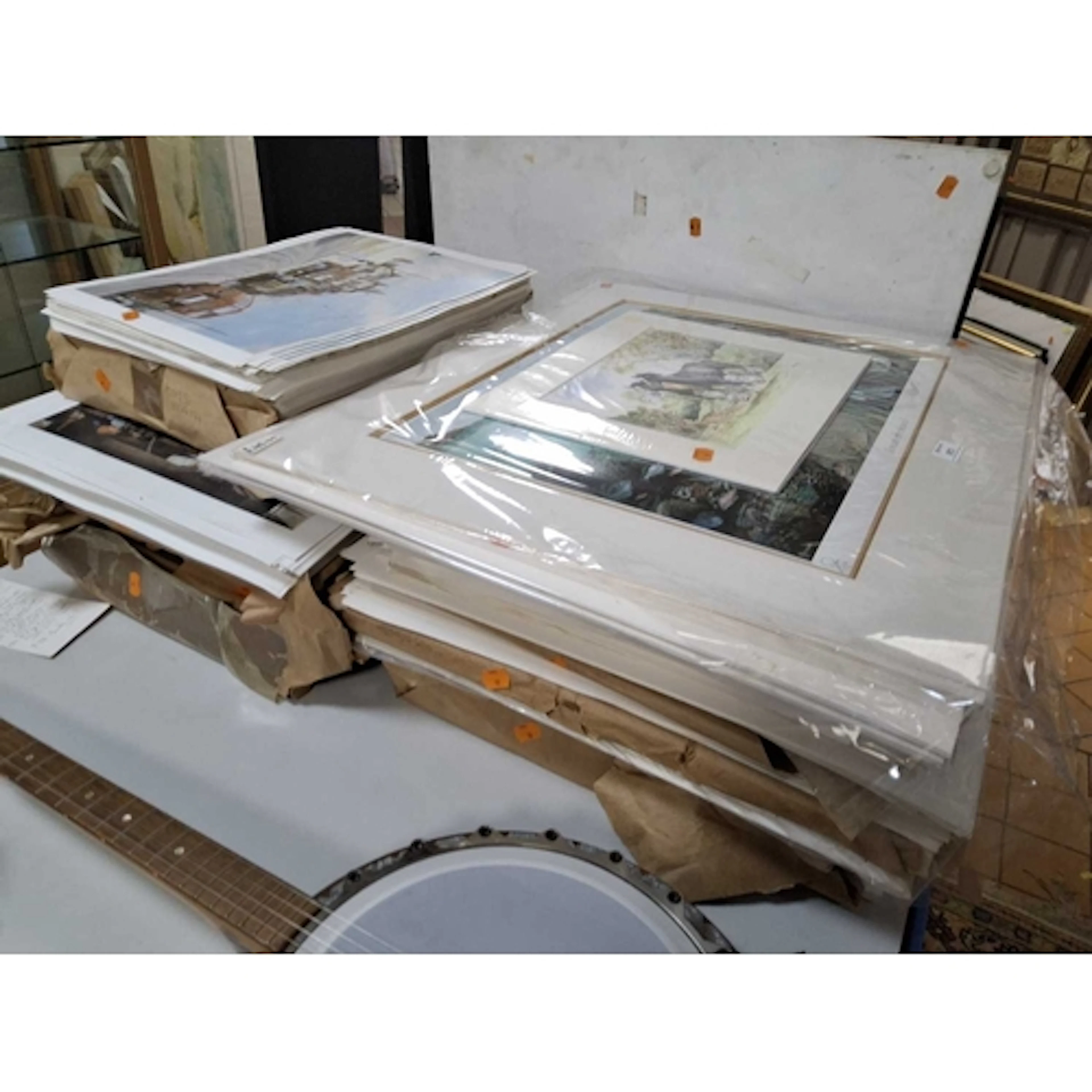 A LARGE QUANTITY OF UNFRAMED AND UNISSUED PRINTS mostly cove...