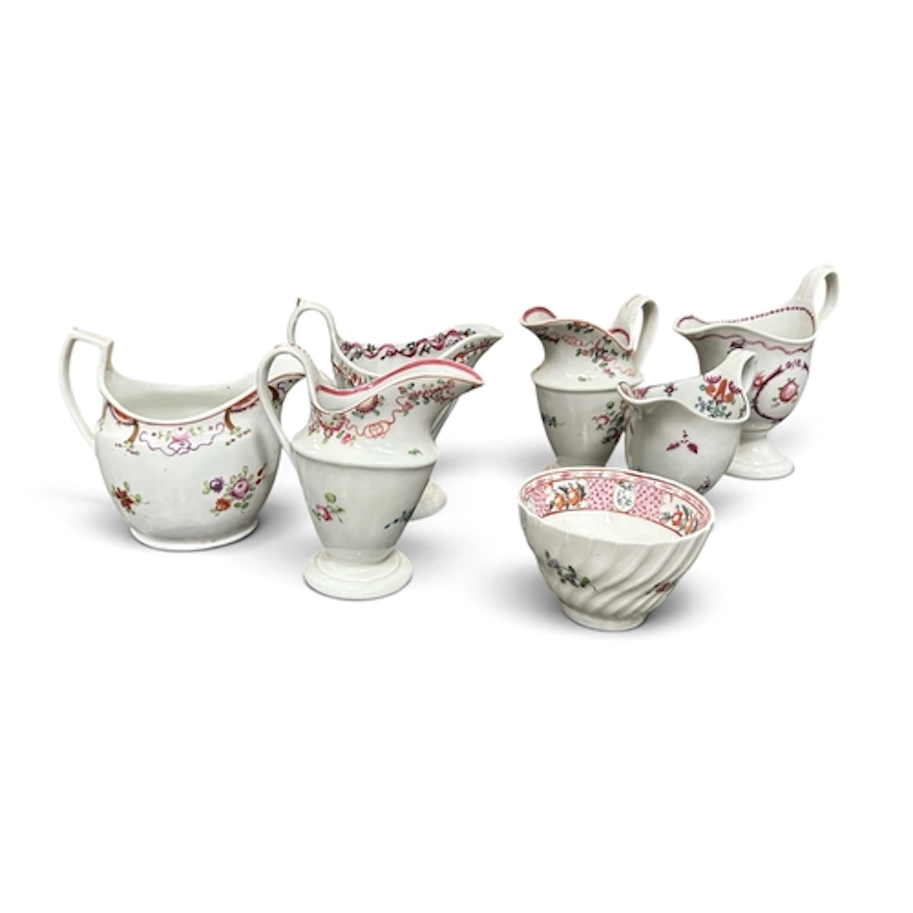 A COLLECTION OF SIX LATE 18TH CENTURY NEWHALL HELMET SHAPED ...
