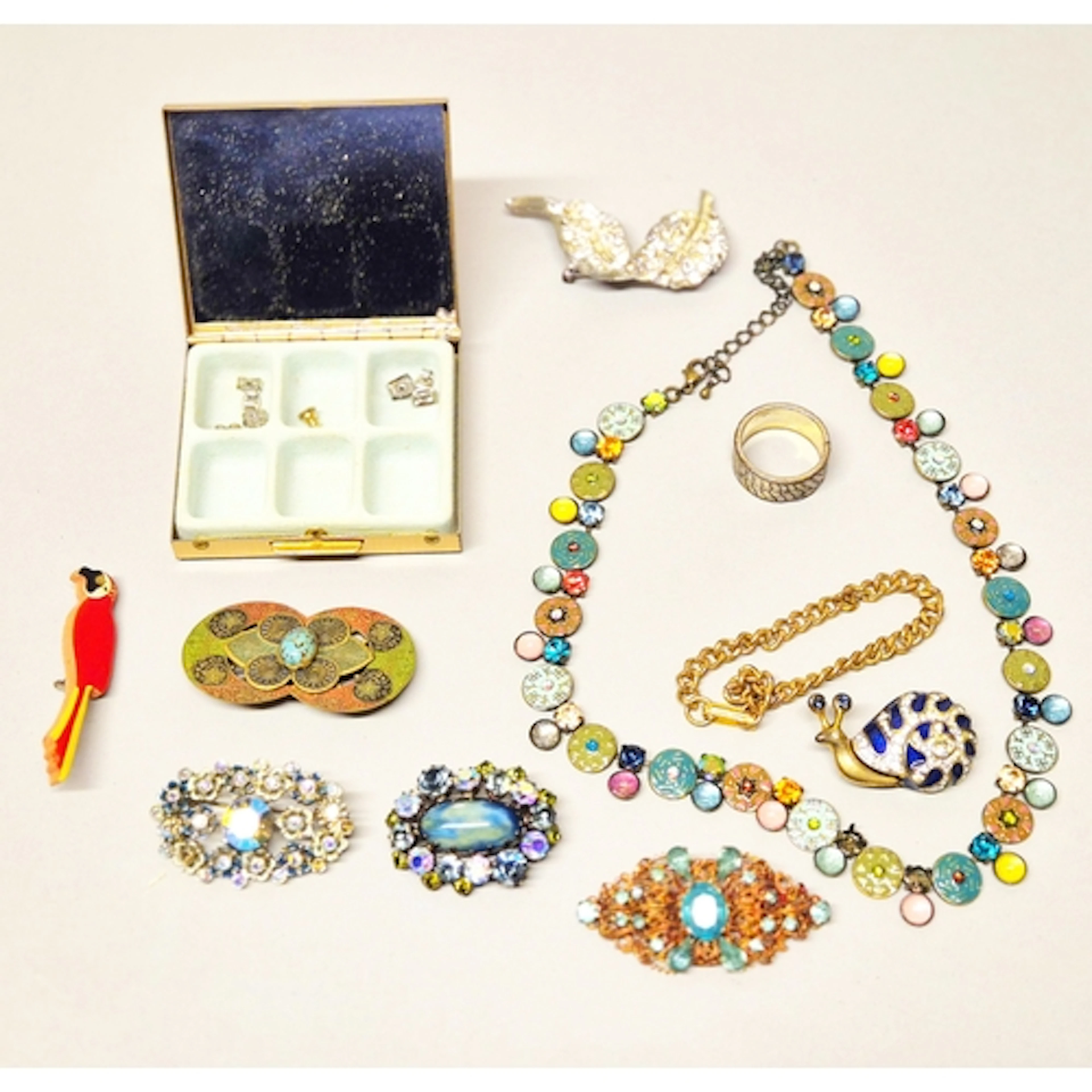 Large collection of costume jewellery, fashion watches, trav...