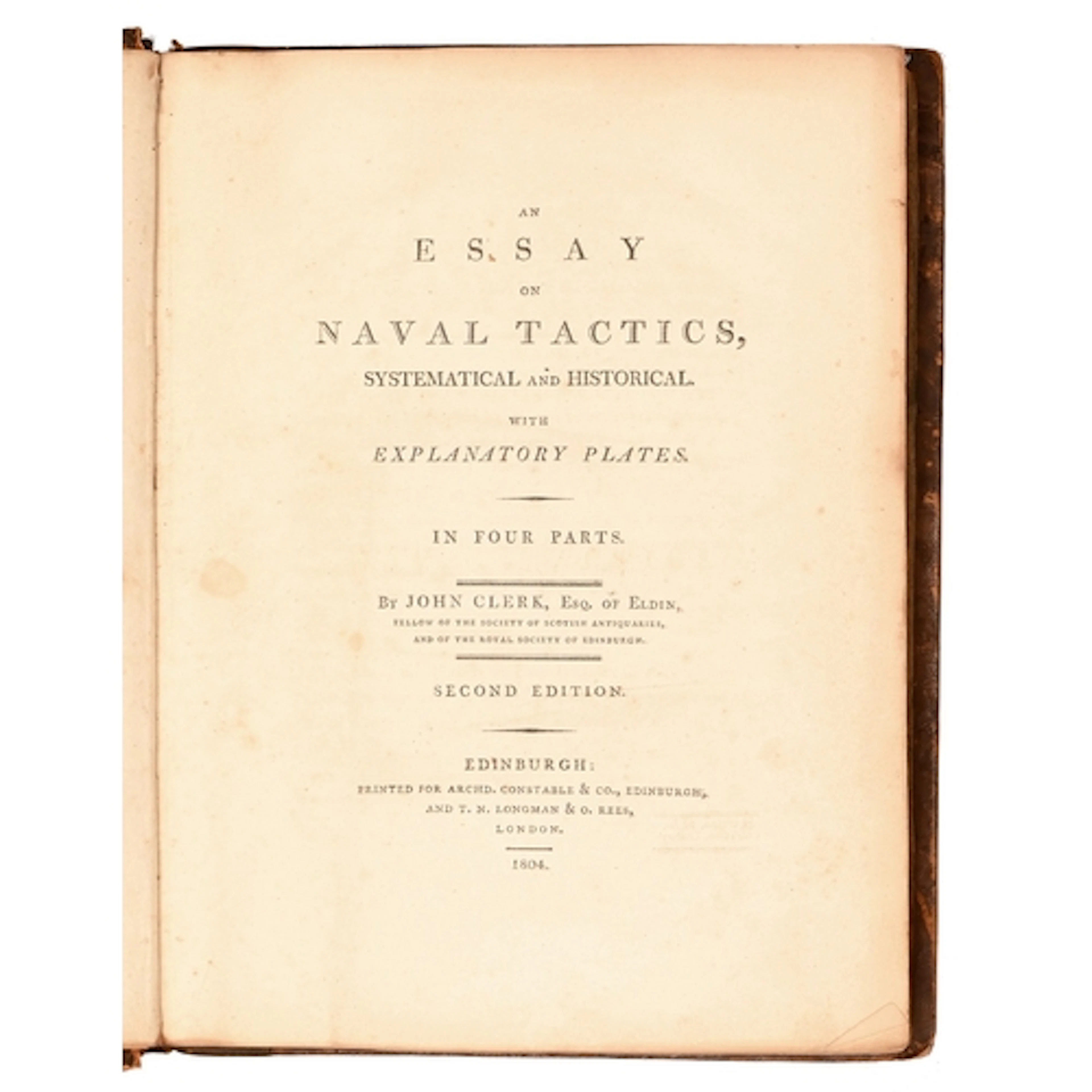 Royal Navy. Clerk (John, of Eldin, Fellow of the Scottish So...