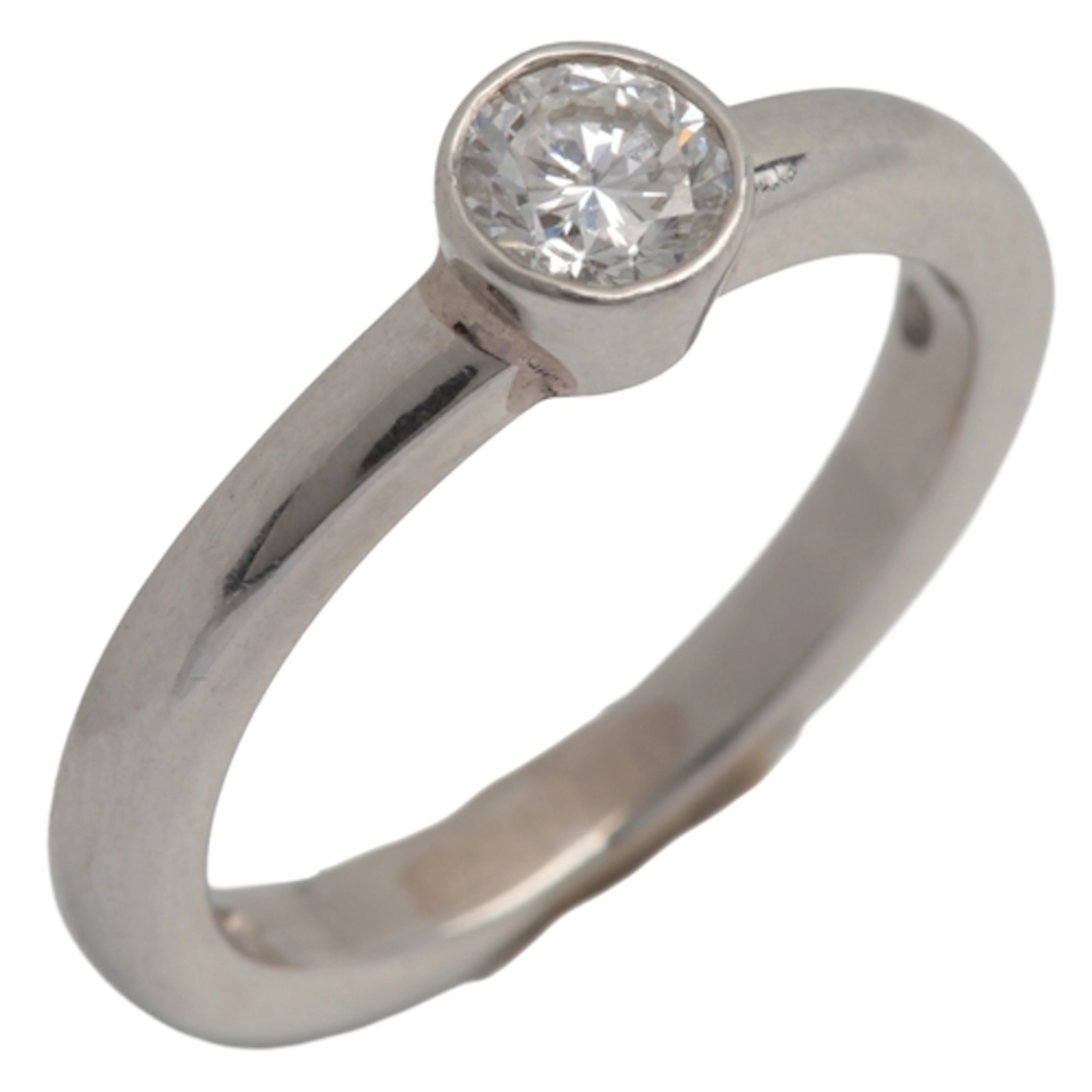 A diamond ring, circa 1998, collet-set with a brilliant-cut ...