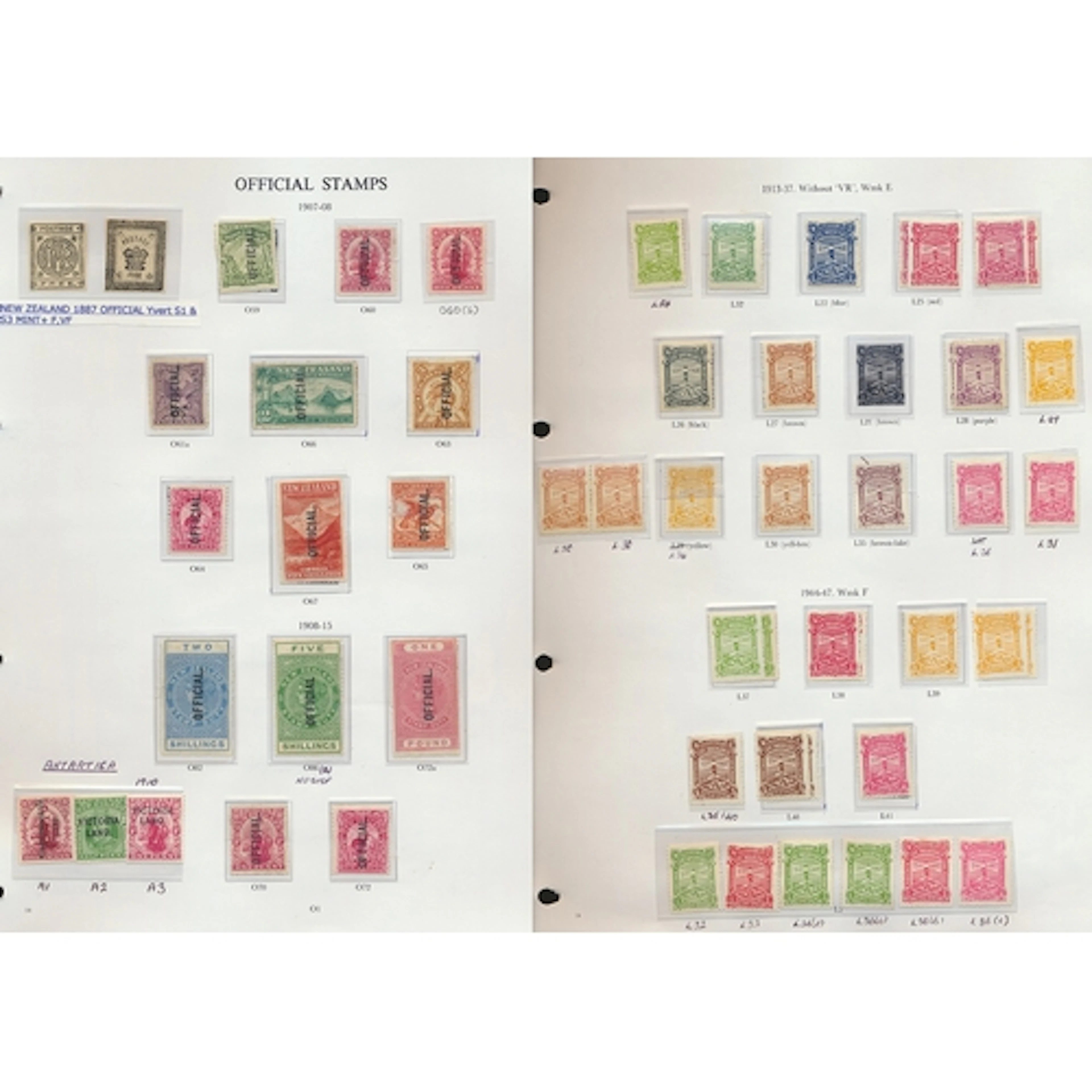 New Zealand. M/large part o.g., (plus a few unused), Officia...