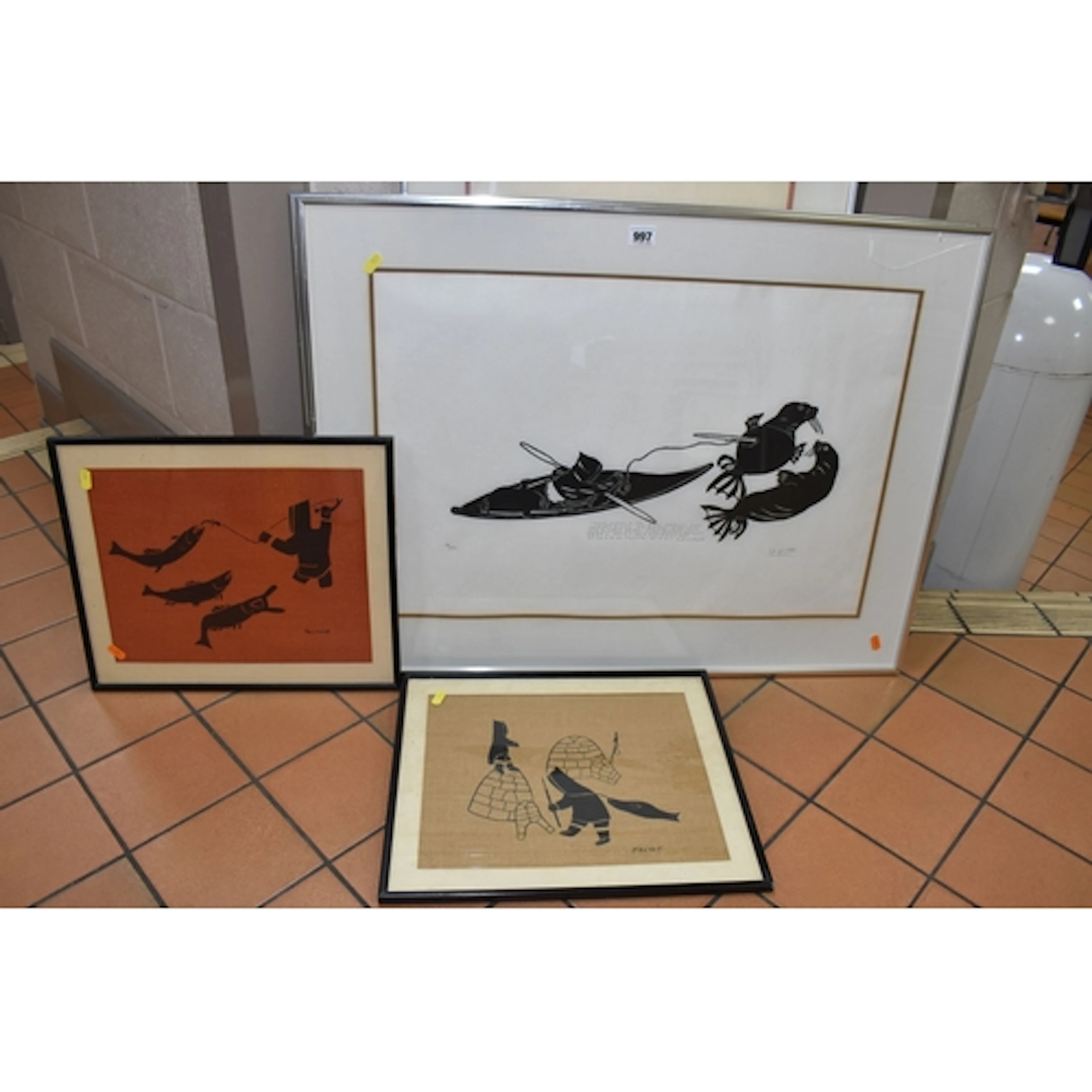 FIVE PRINTS DEPICTING THE INUIT WAY OF LIFE, comprising two ...