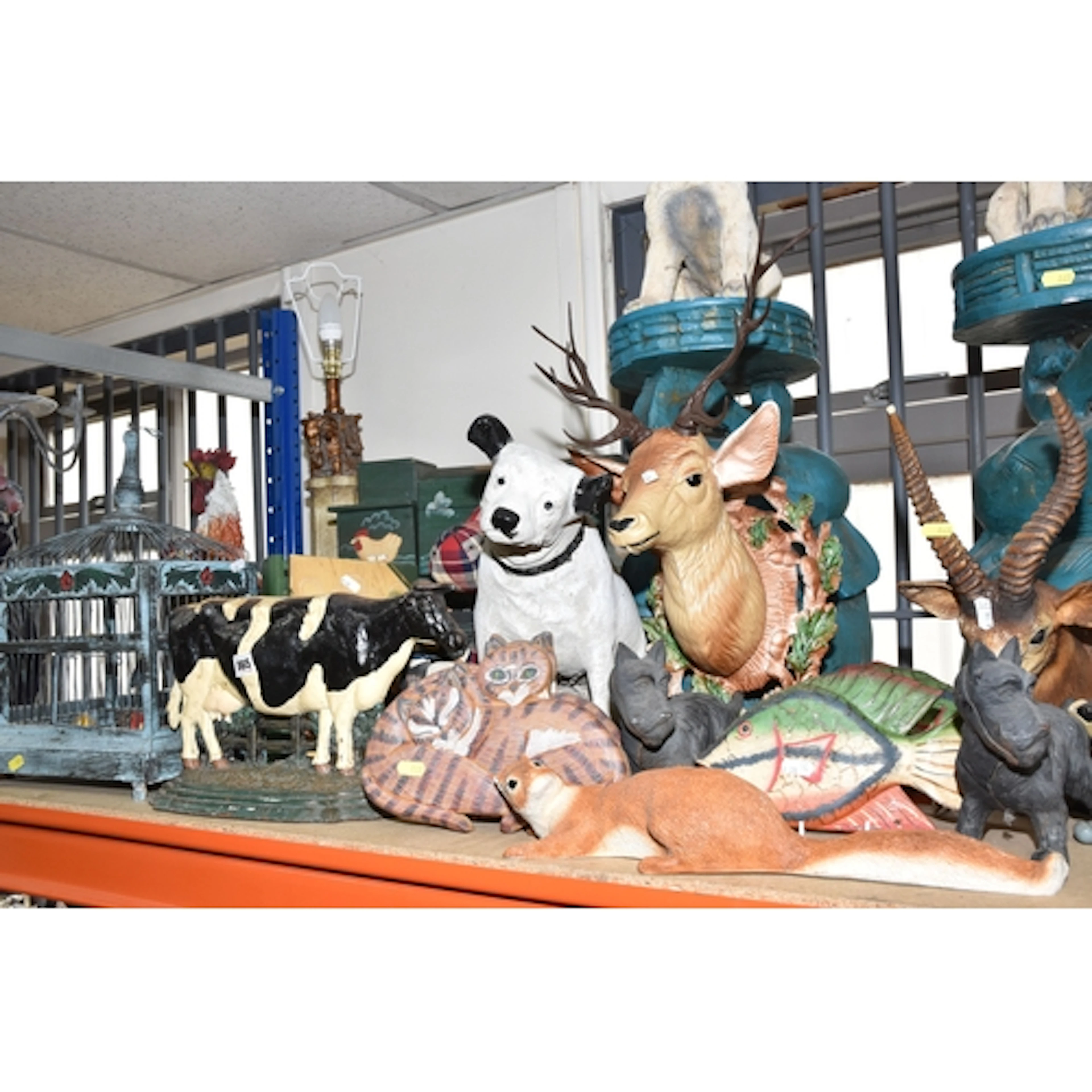 A GROUP OF ASSORTED ORNAMENTS to include a set of miniature ...