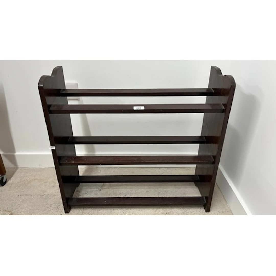 Mahogany three tier shoe rack