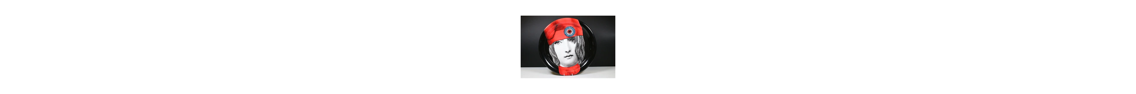 Piero Fornasetti; a printed metal drinks tray, printed with ...