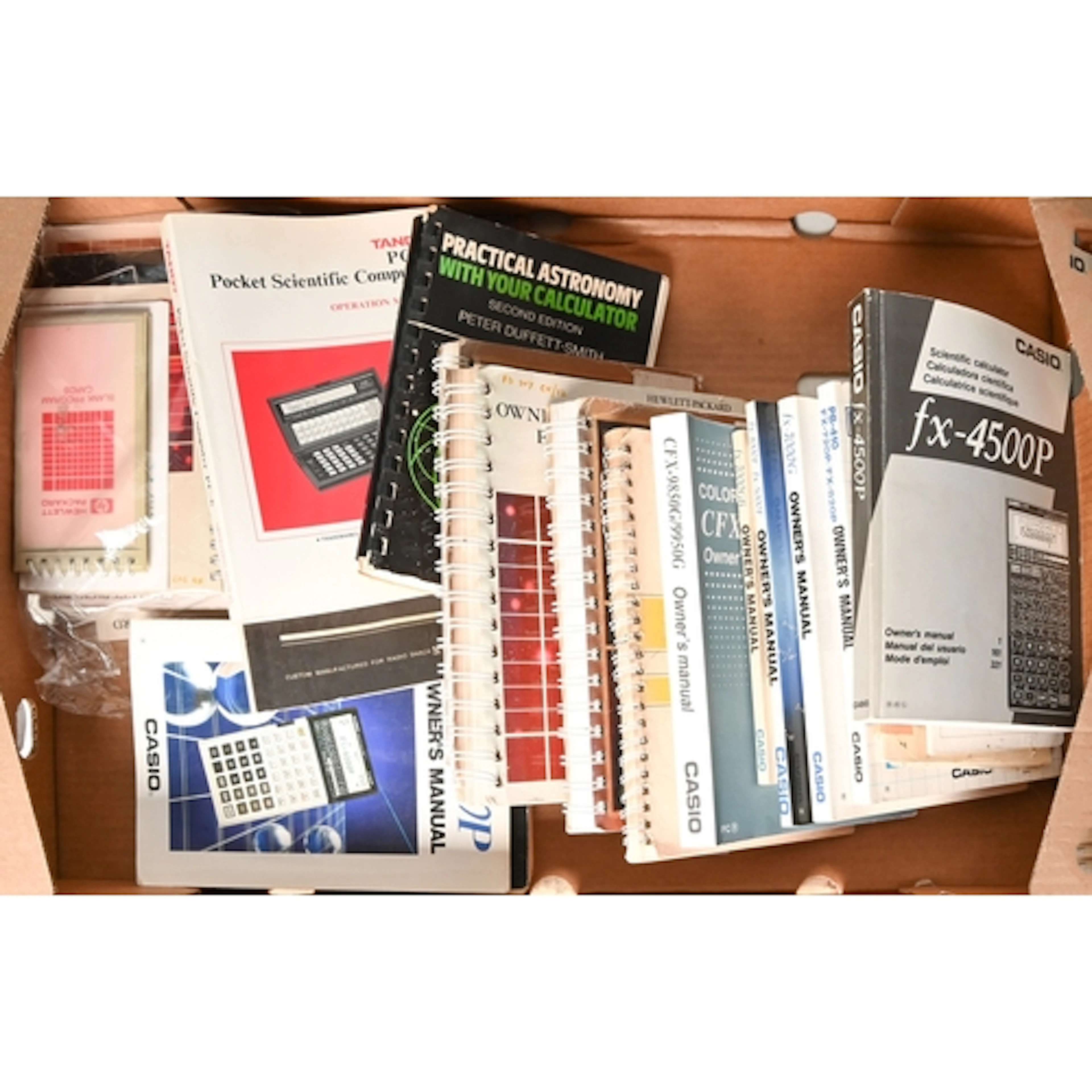 Computing. Eighteen manuals for Casio, Hewlett Packard and o...