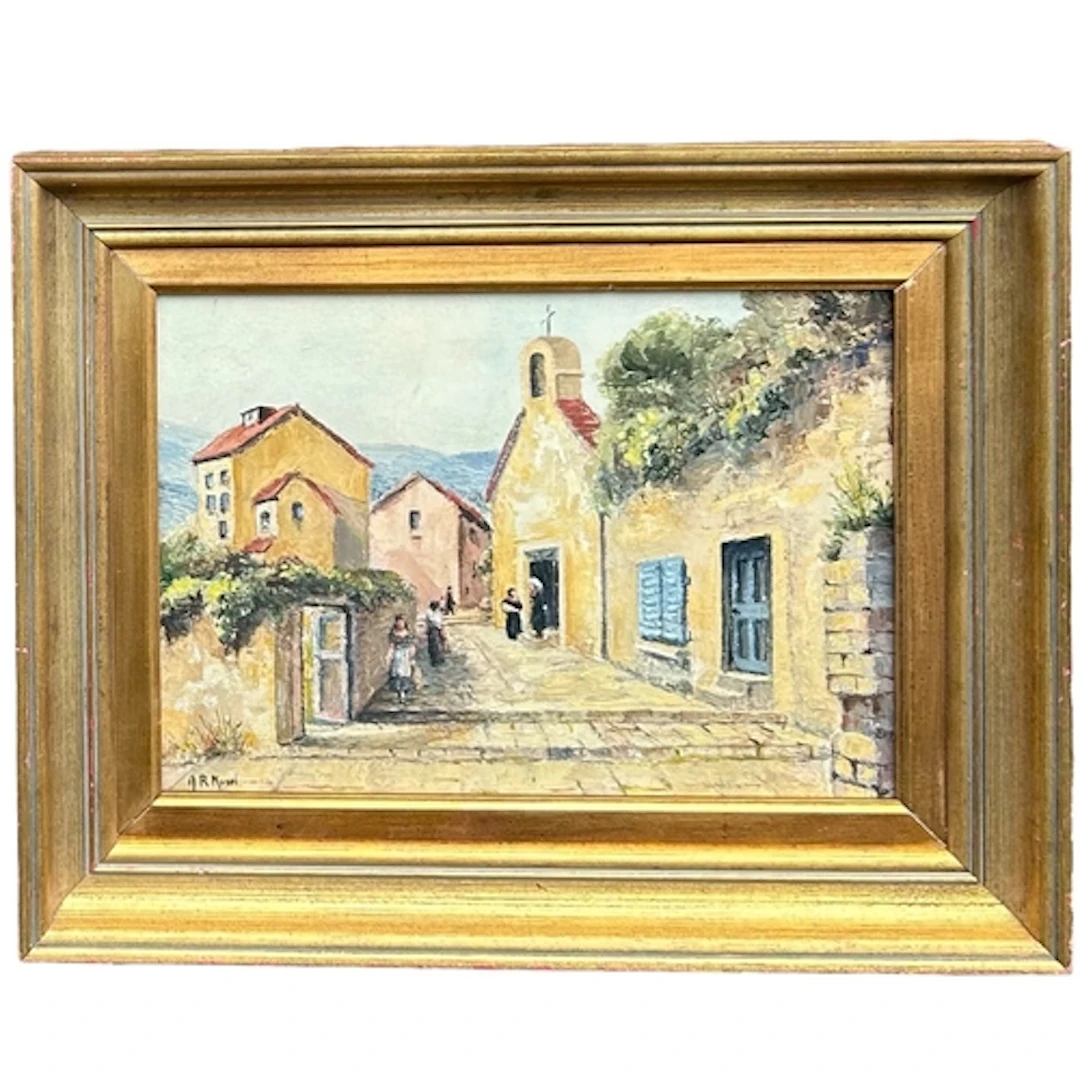 A. R. KUSEL (20TH CENTURY): 'CAVTAAT YUGOLSAVIA' Oil on boar...