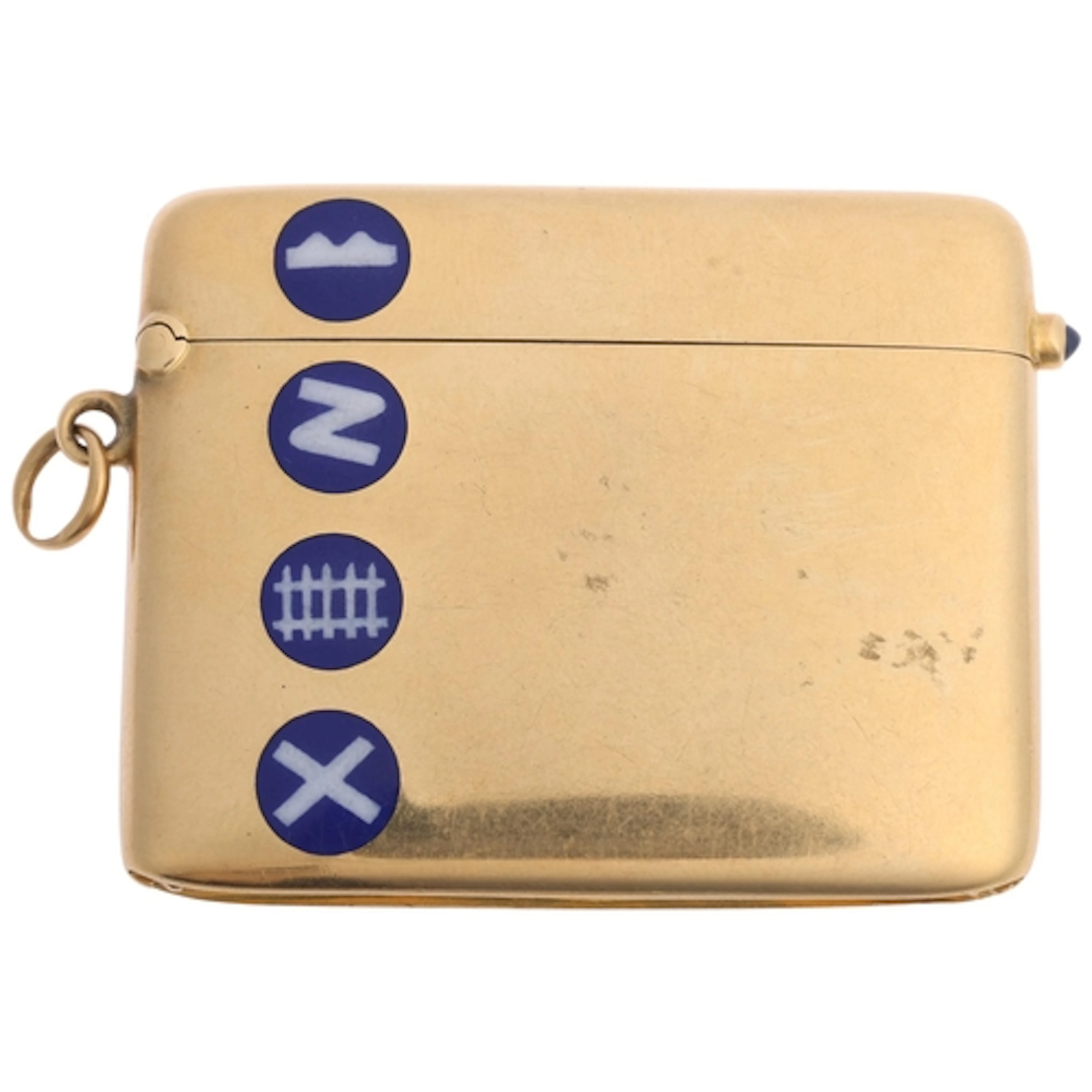 LOUIS KUPPENHEIM - an early 20th century 18ct gold enamel '1...