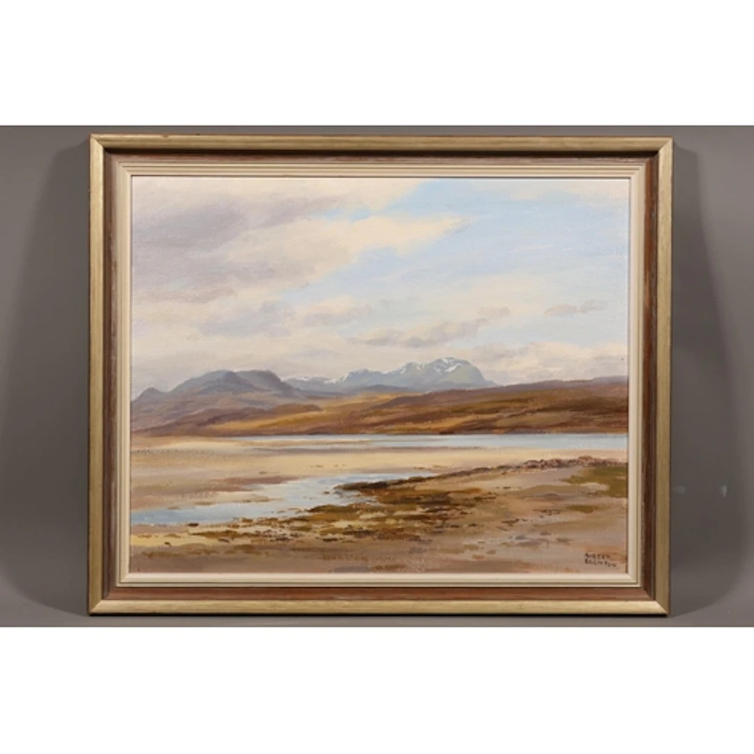ROBERT EGGINTON (English b1943), snow capped mountains, oil ...