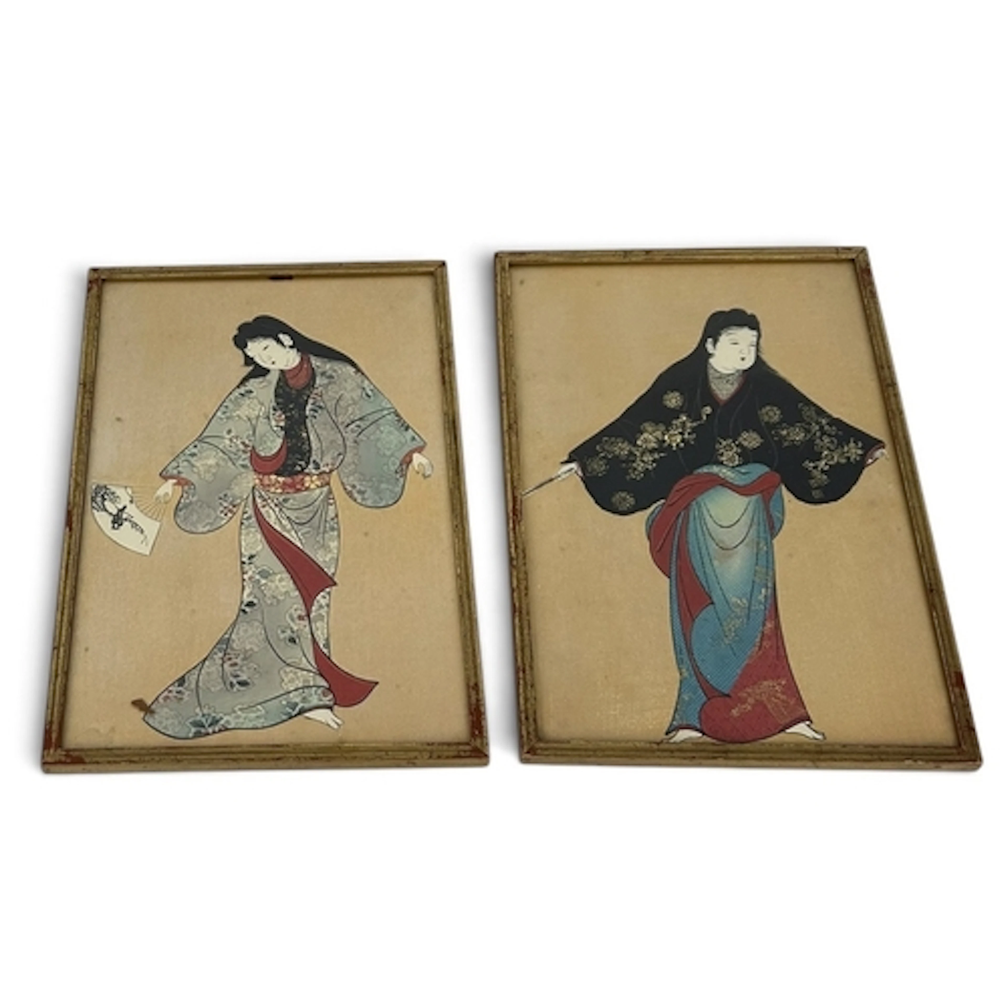 AN EAST ASIAN HANGING SCROLL Together with a pair of pen and...