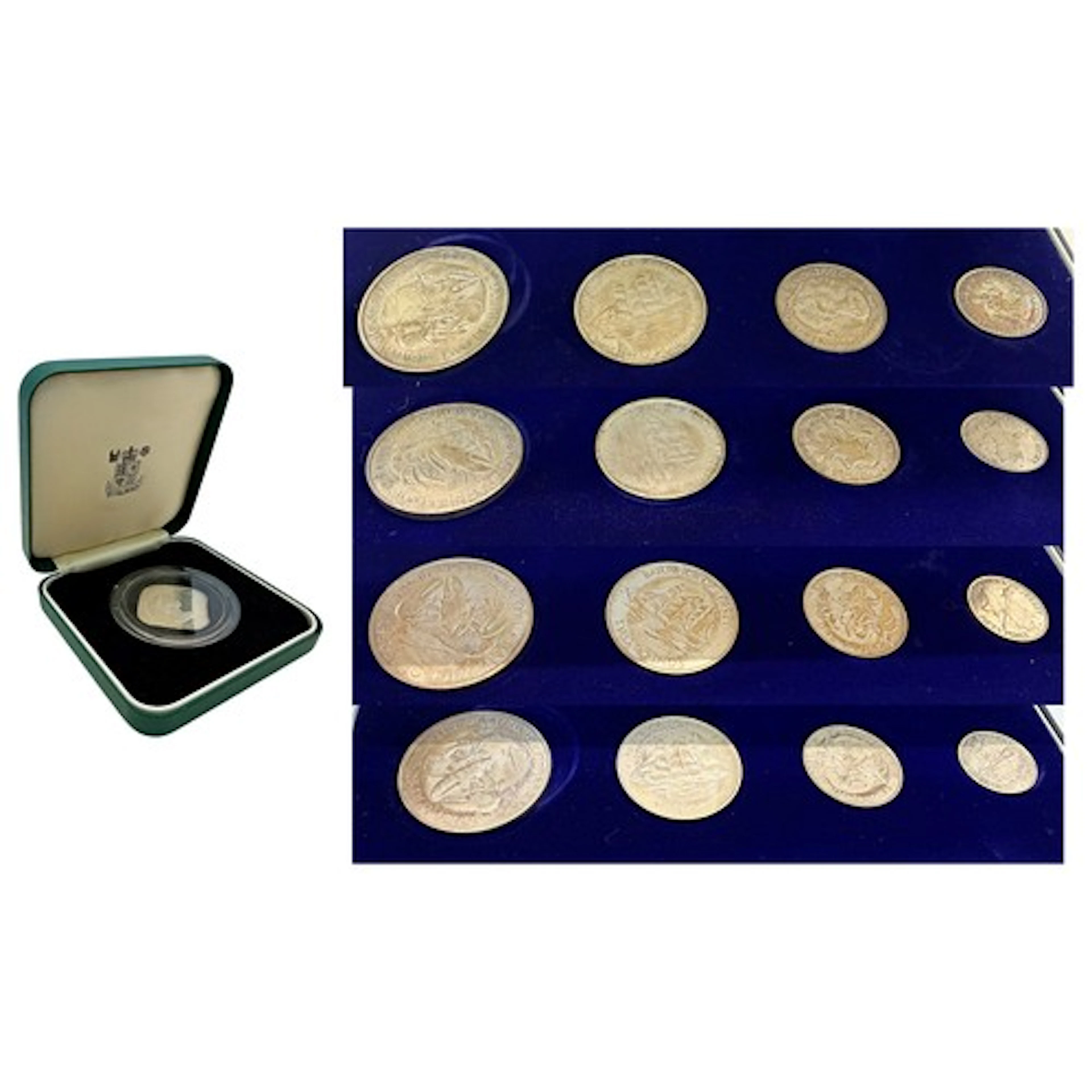 Four cased QE2 Silver Wedding 1972 Bailiwick of Jersey four ...