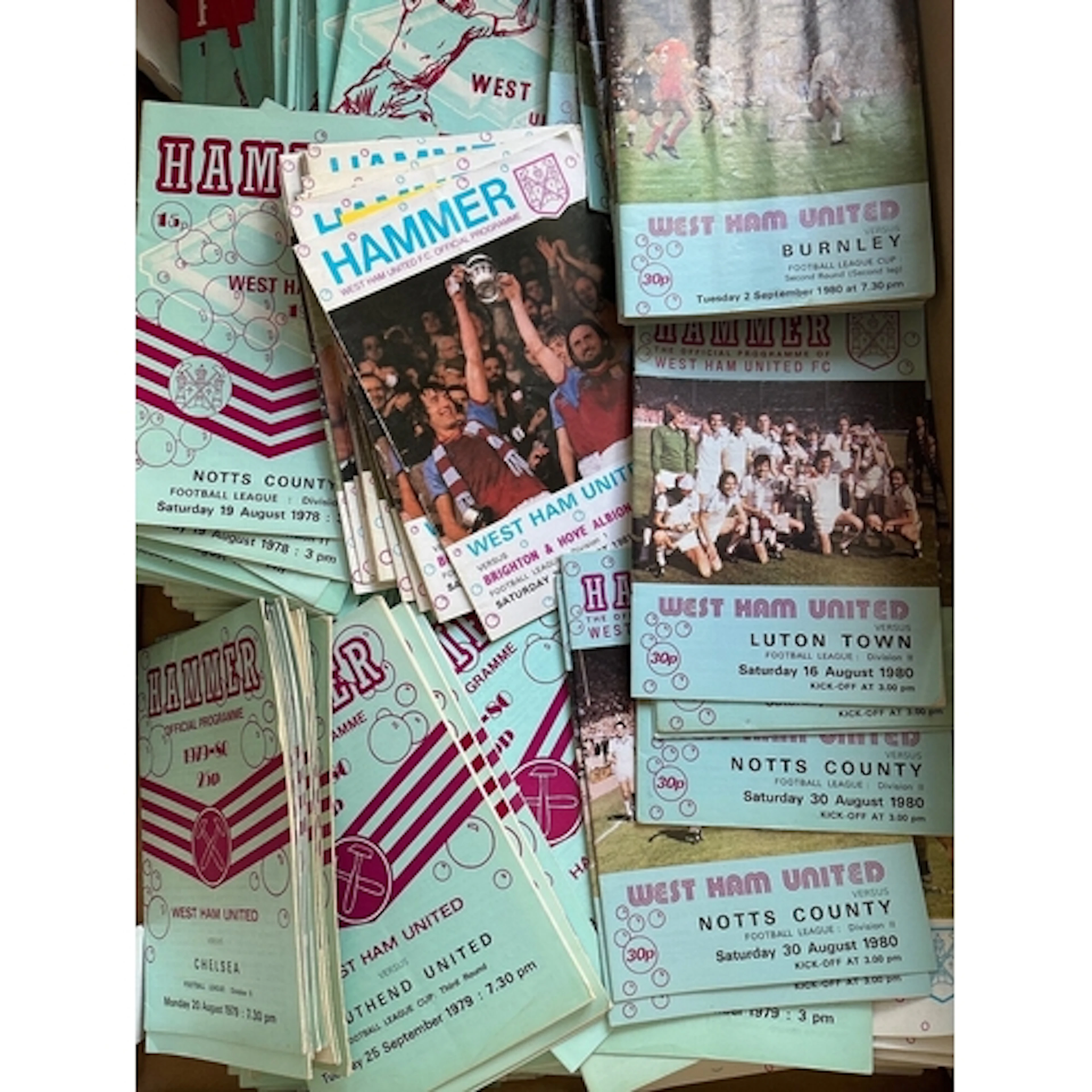 West Ham Football Programme Box: Quantity of the small home ...