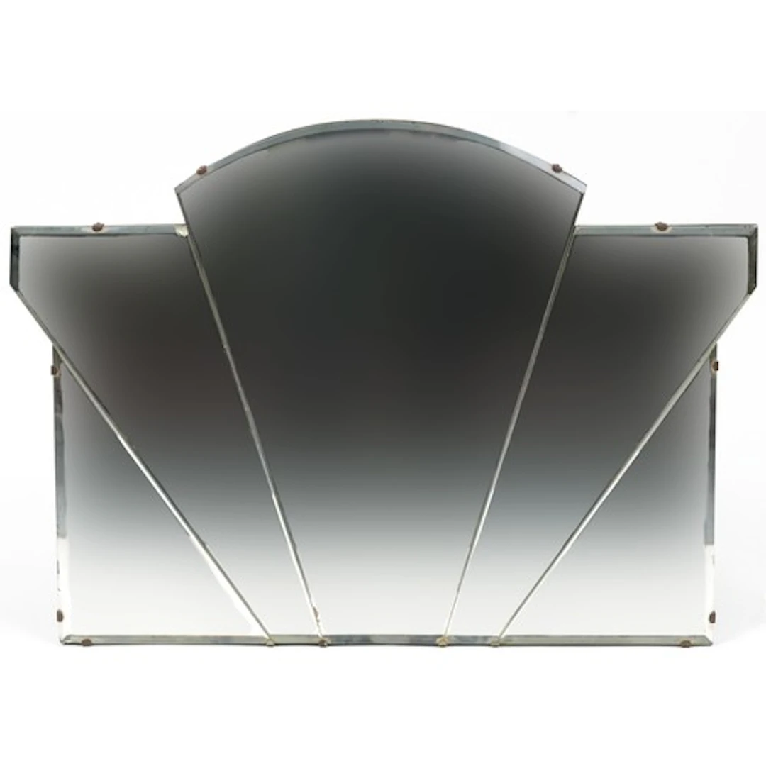 Art Deco style five section wall mirror, 51.5cm high x 71.5c...