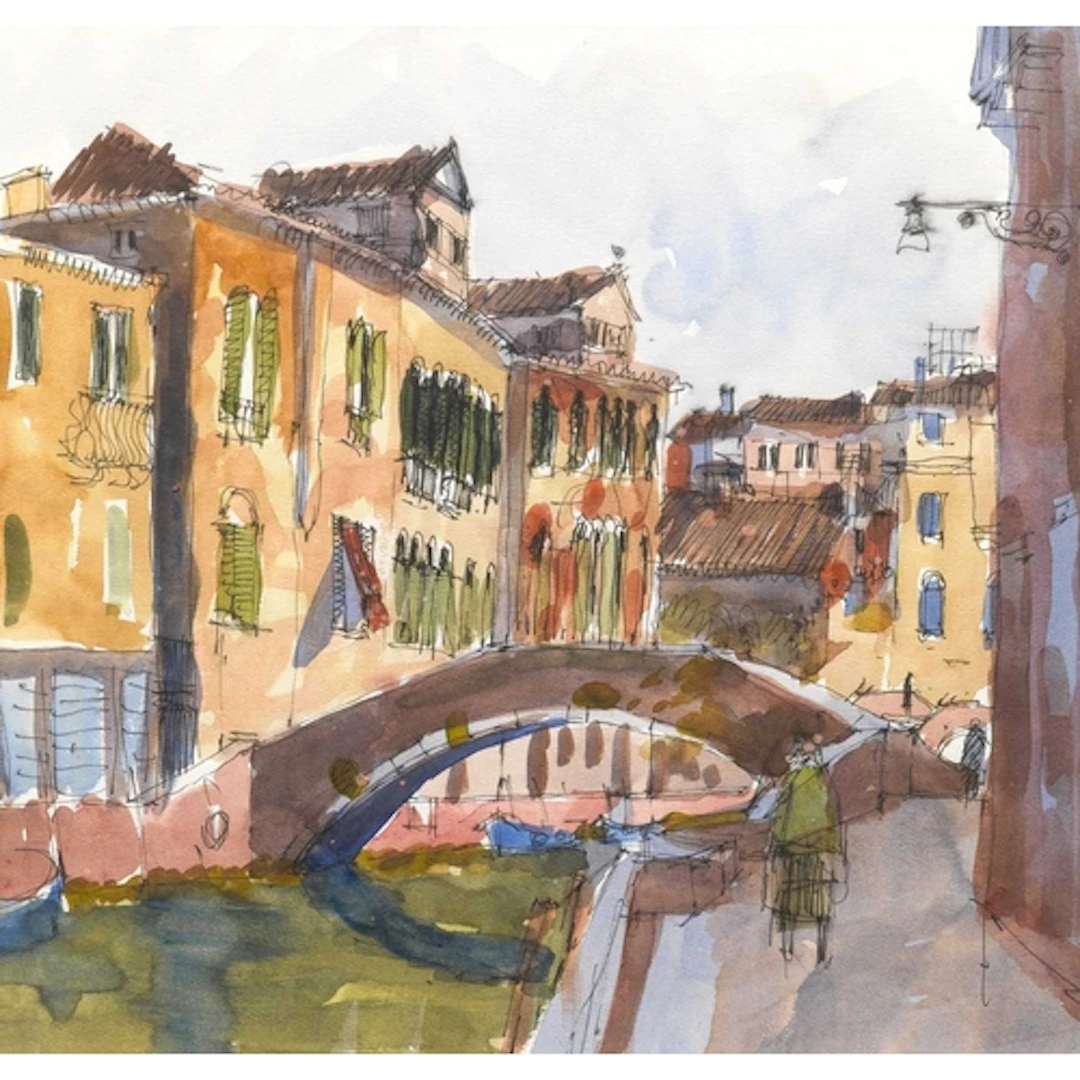 § John MILLER (1931-2002) Rio de San Sebastiano, Venice Goua...