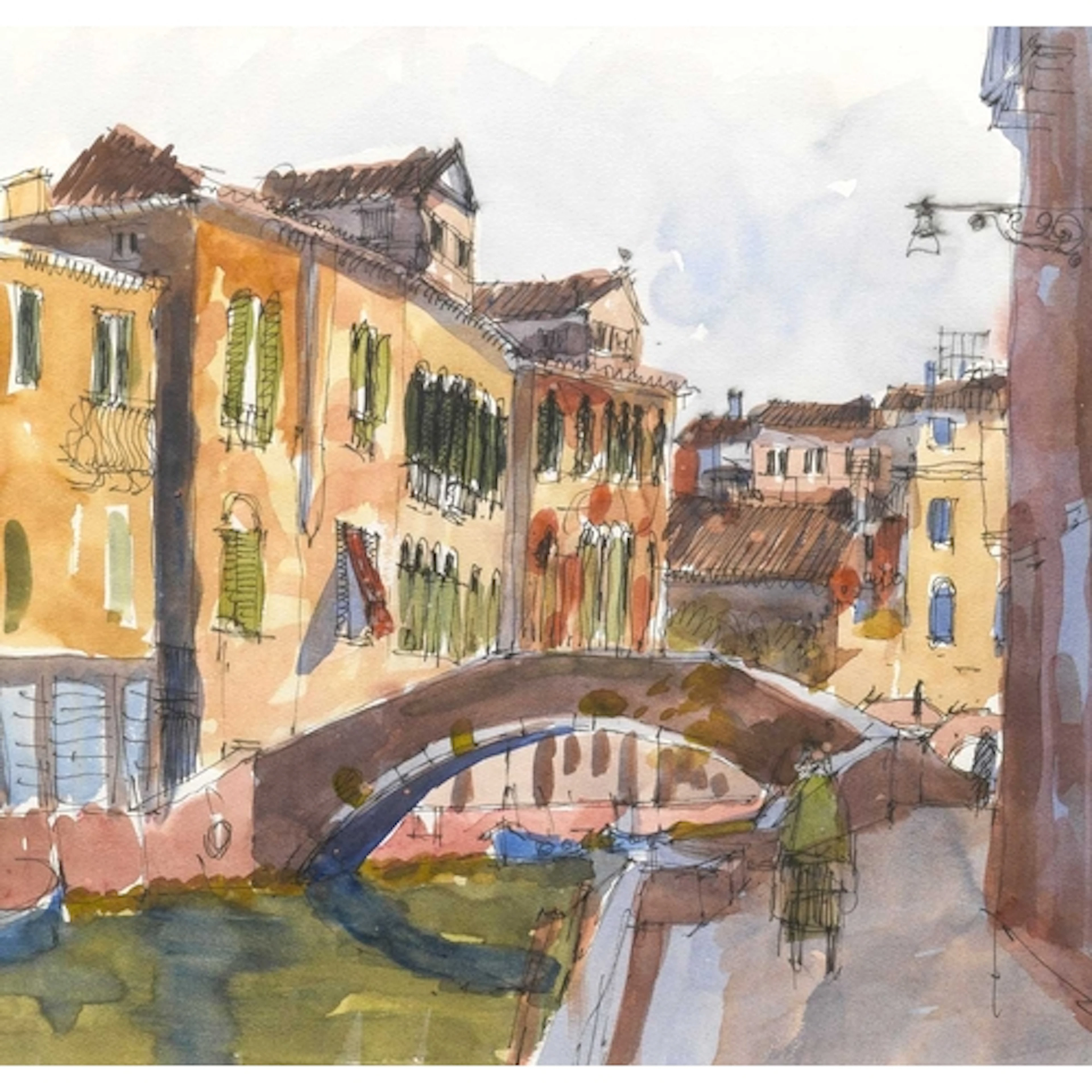 § John MILLER (1931-2002) Rio de San Sebastiano, Venice Goua...