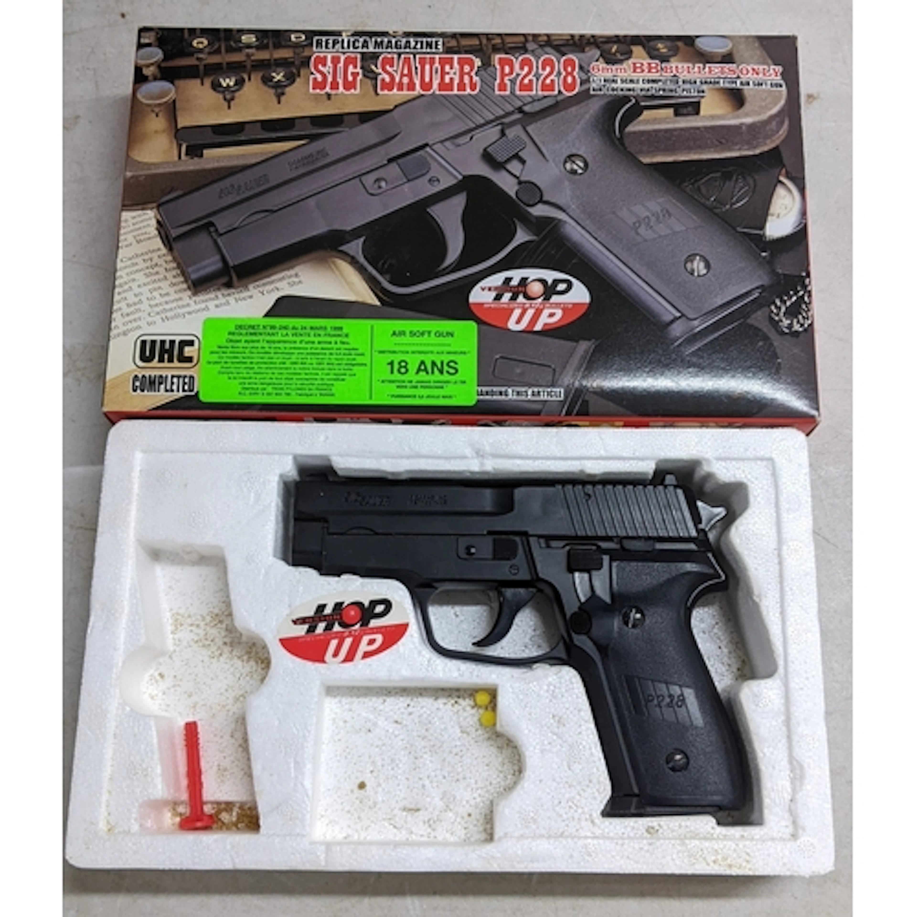 A Sig Sauer P228 BB gun with box Location: If there is no co...
