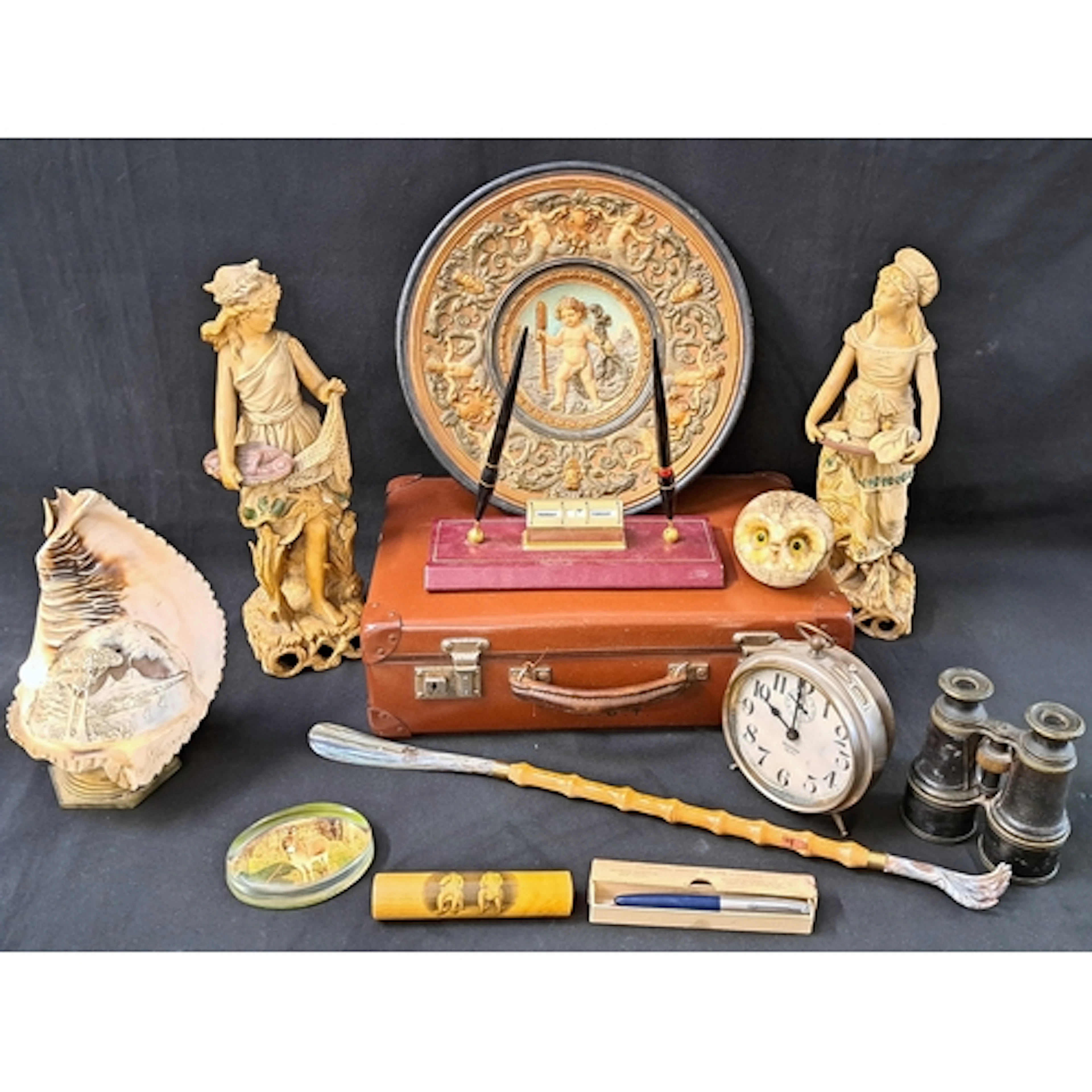 SELECTION OF GENERAL COLLECTABLES a Mauchline ware treen ne...