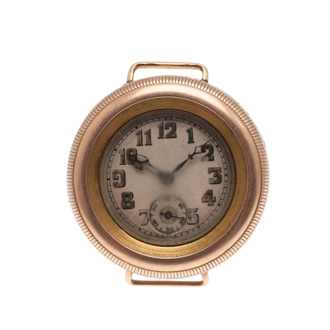 AN INTERESTING 9CT GOLD HANS WILSDORF ADMIRALTY DOUBLE CASED...
