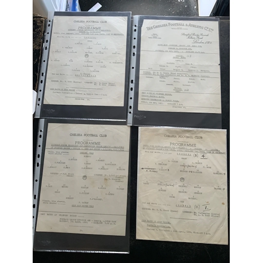 Chelsea 1950s Single Sheet Football Programmes: 56/57 Charlt...