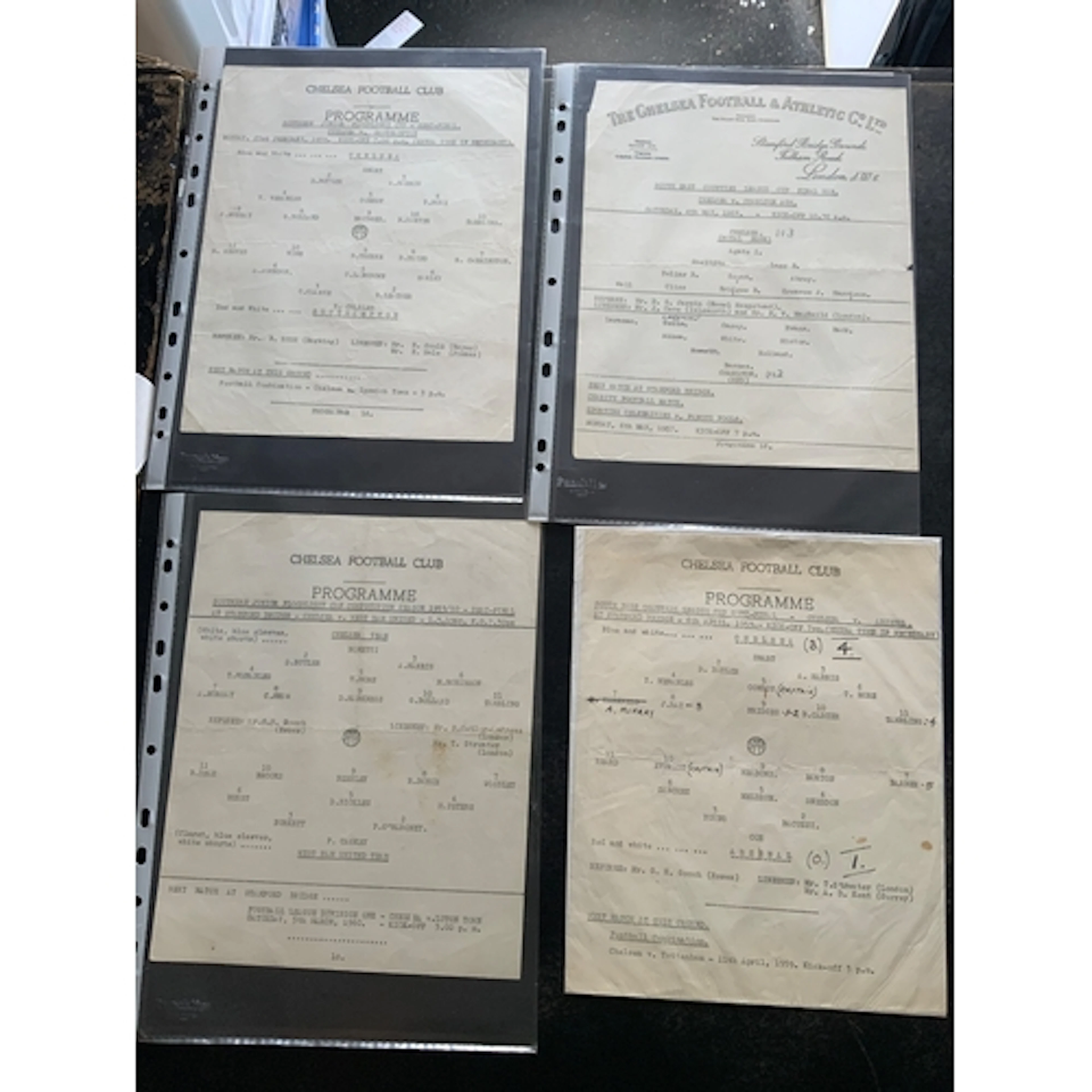 Chelsea 1950s Single Sheet Football Programmes: 56/57 Charlt...