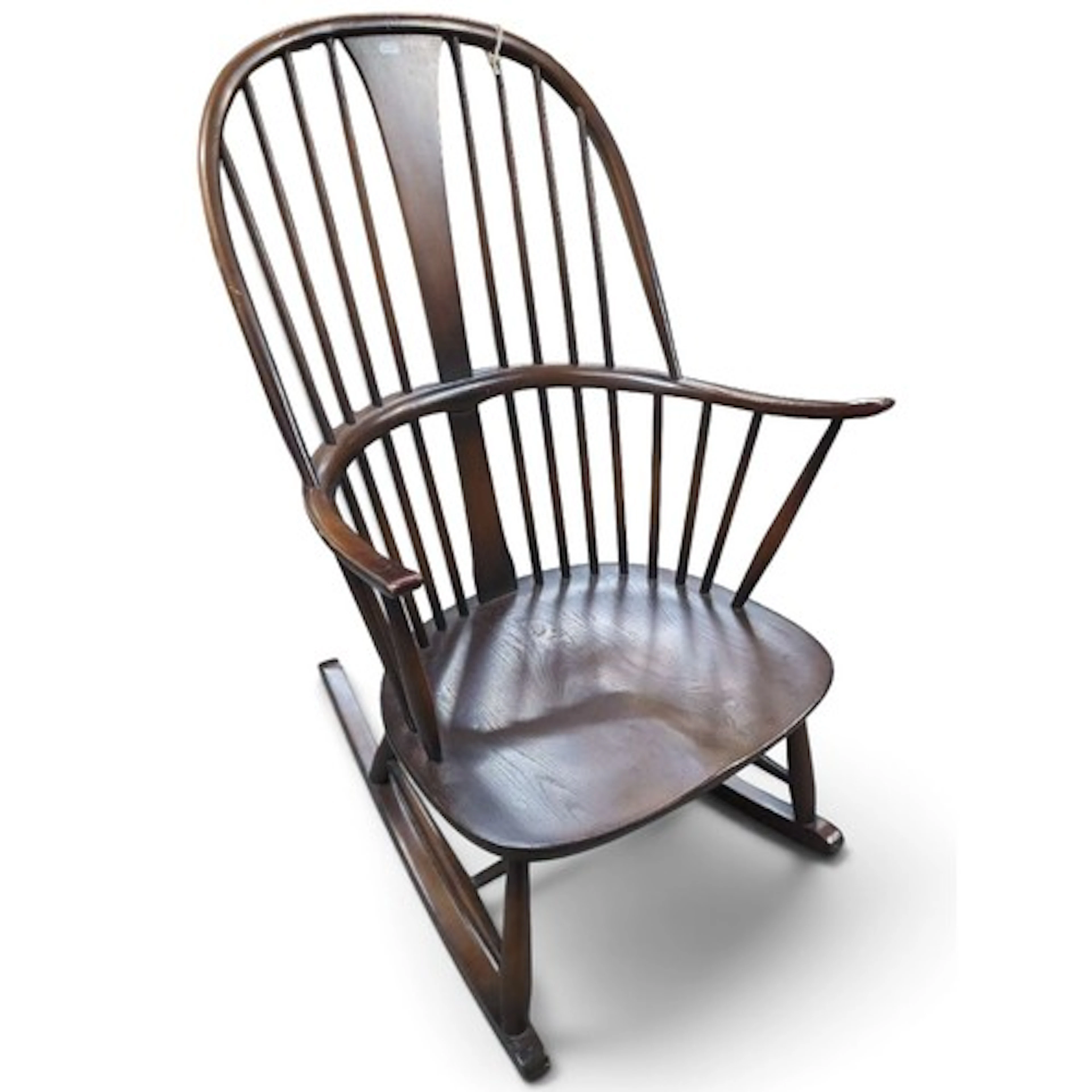 Ercol model 912 chairmaker's rocking chair.