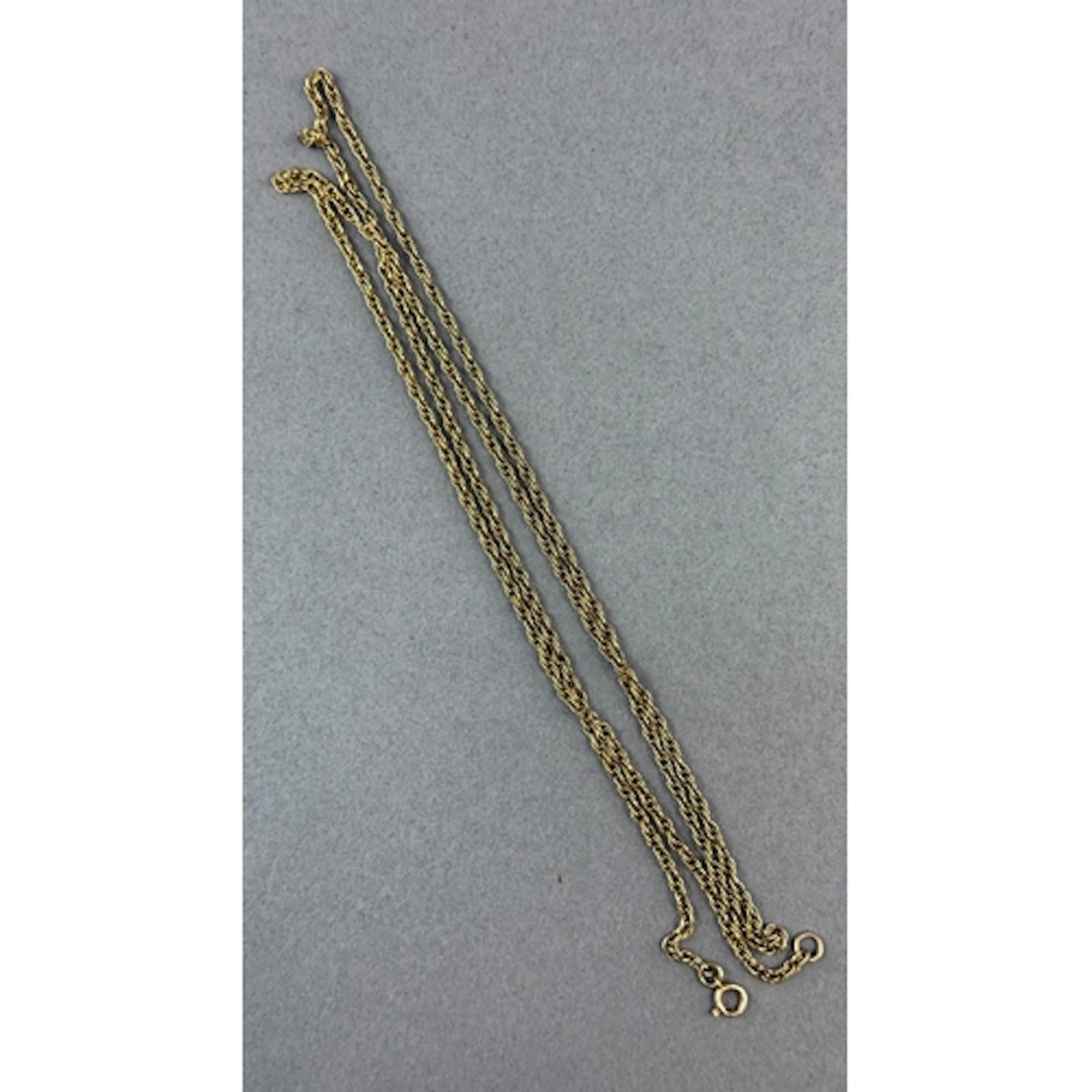 Jewellery: a 9ct yellow gold rope twist necklace, 78cm, 11.0...
