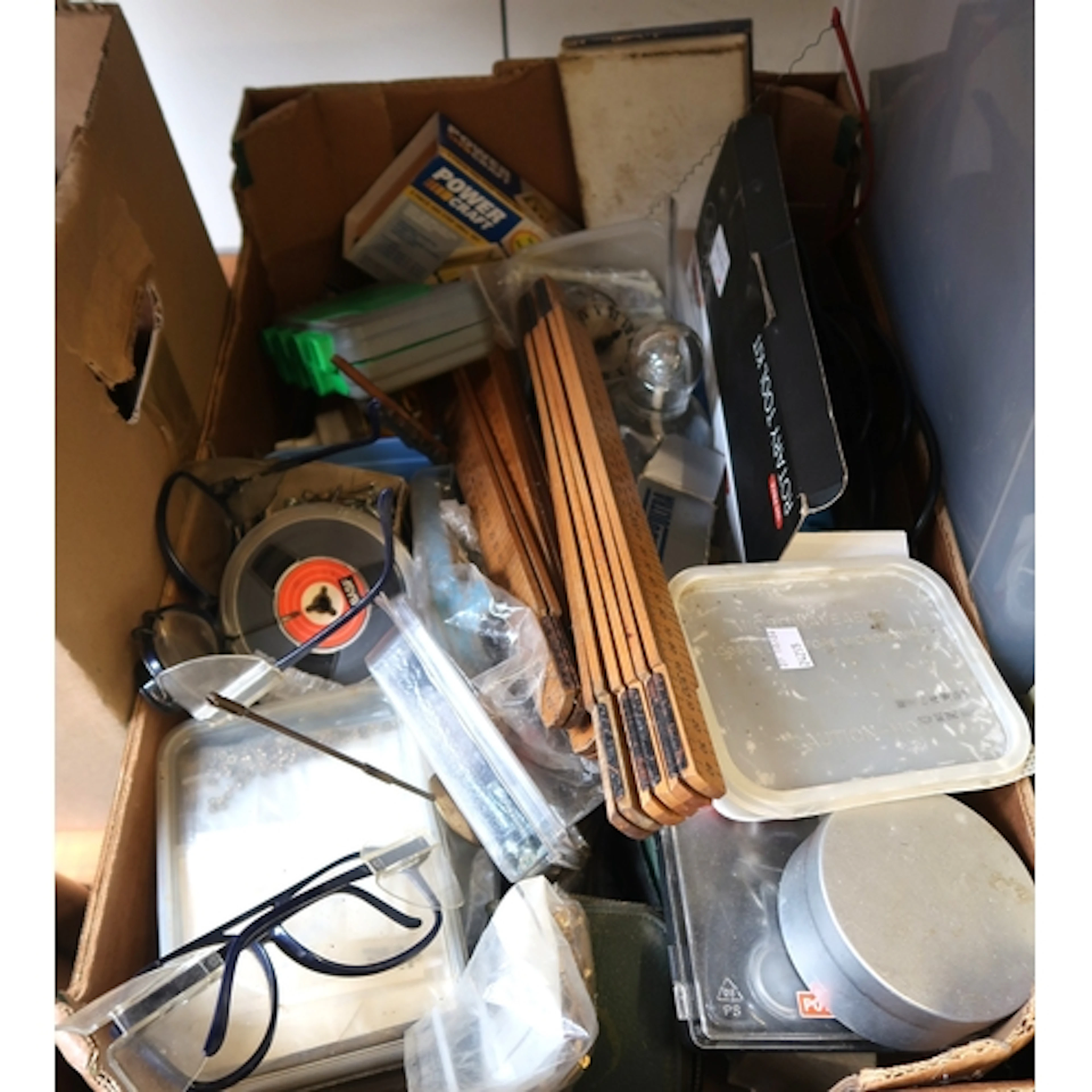 Box containing a quantity of clock and watch maker's tools, ...