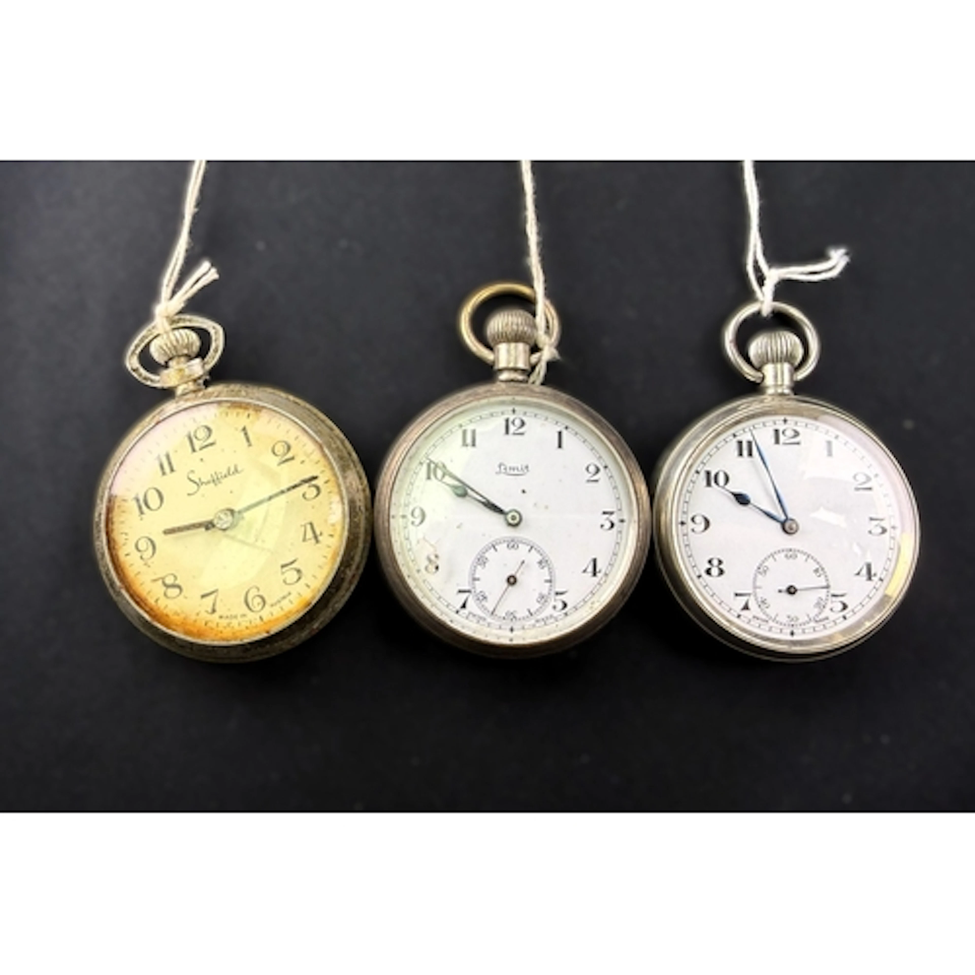 A hallmarked silver open faced keywound pocket watch by Limi...