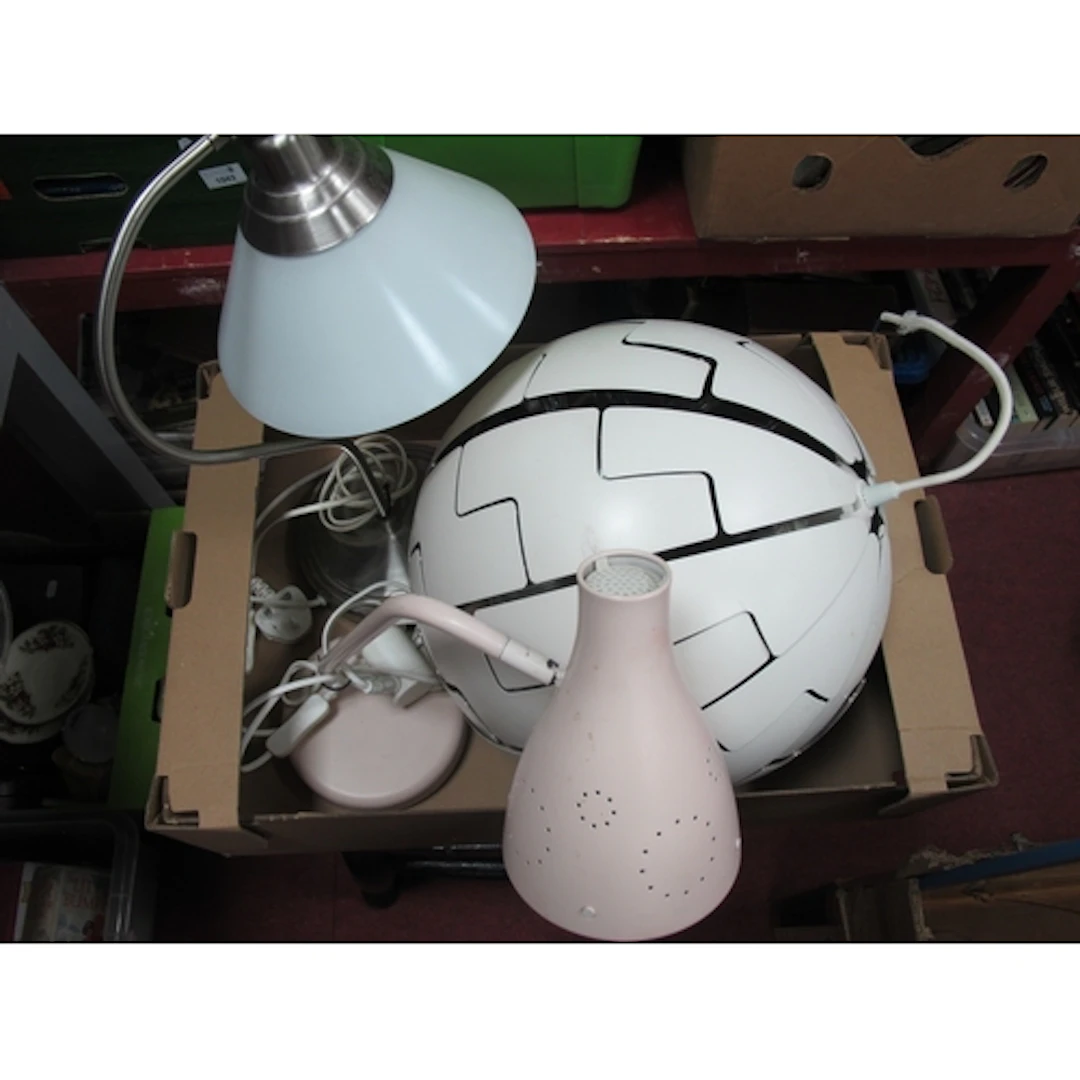 Two Vintage Ikea Desk Lamps plus an Ikea Starburst ceiling l...